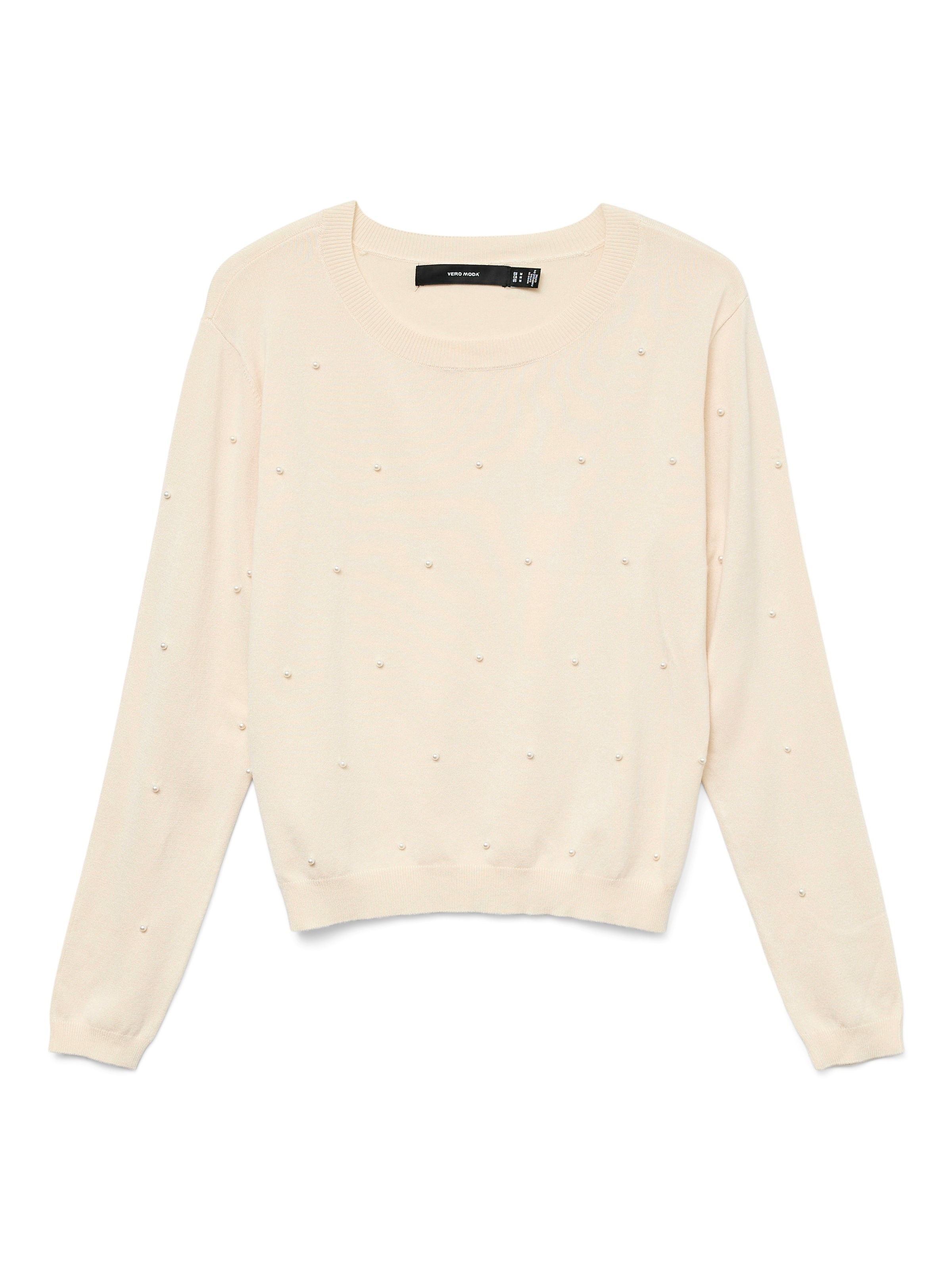 Vero Moda Rundhalspullover »VMGLORY PEARL LS O-NECK PULLOVER BOO«
