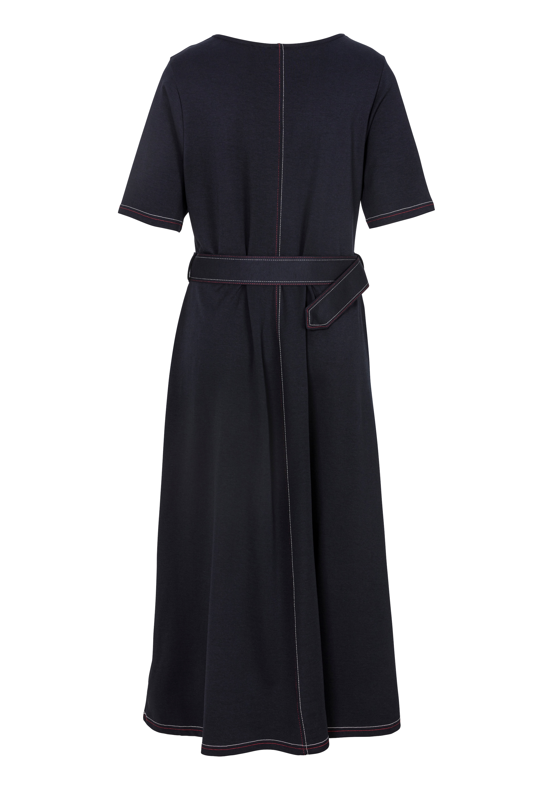 Tommy Hilfiger Curve Blusenkleid »CRV SCP NK BELT MIDI DRS 1/2SLV«, Grosse Grössen