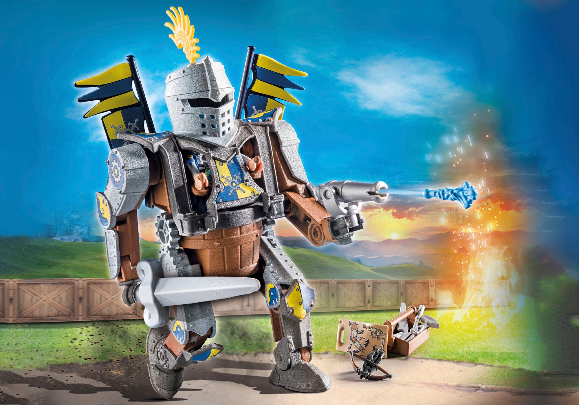 Playmobil® Konstruktions-Spielset »Novelmore - Kampfroboter (71300), Novelmore«, (58 St.), Made in Europe