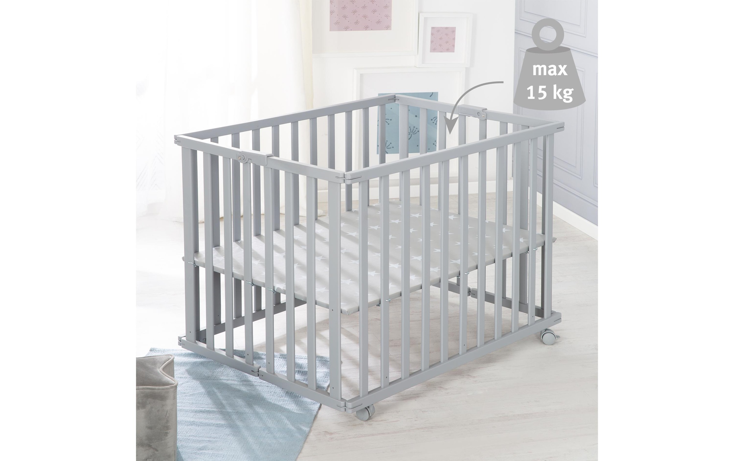 roba® Laufgitter »klappbar Taupe«