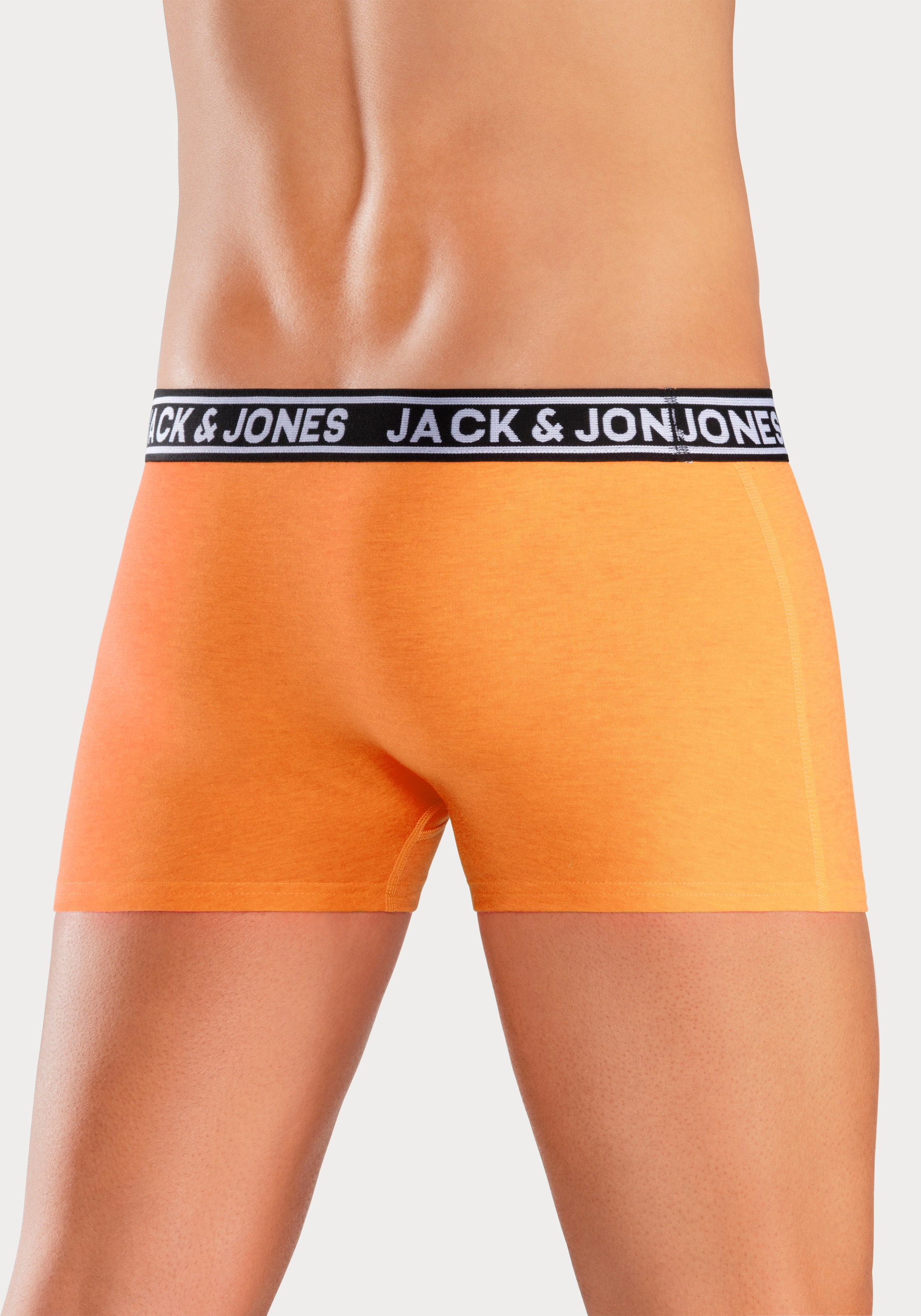 Jack & Jones Trunk »JACCRISP im 6er Pack mit Logobund und Stretchkomfort«, (Packung, 6 St.), unifarben mit Farbeinsatz, modisch, eng anliegend, Baumwollmischung