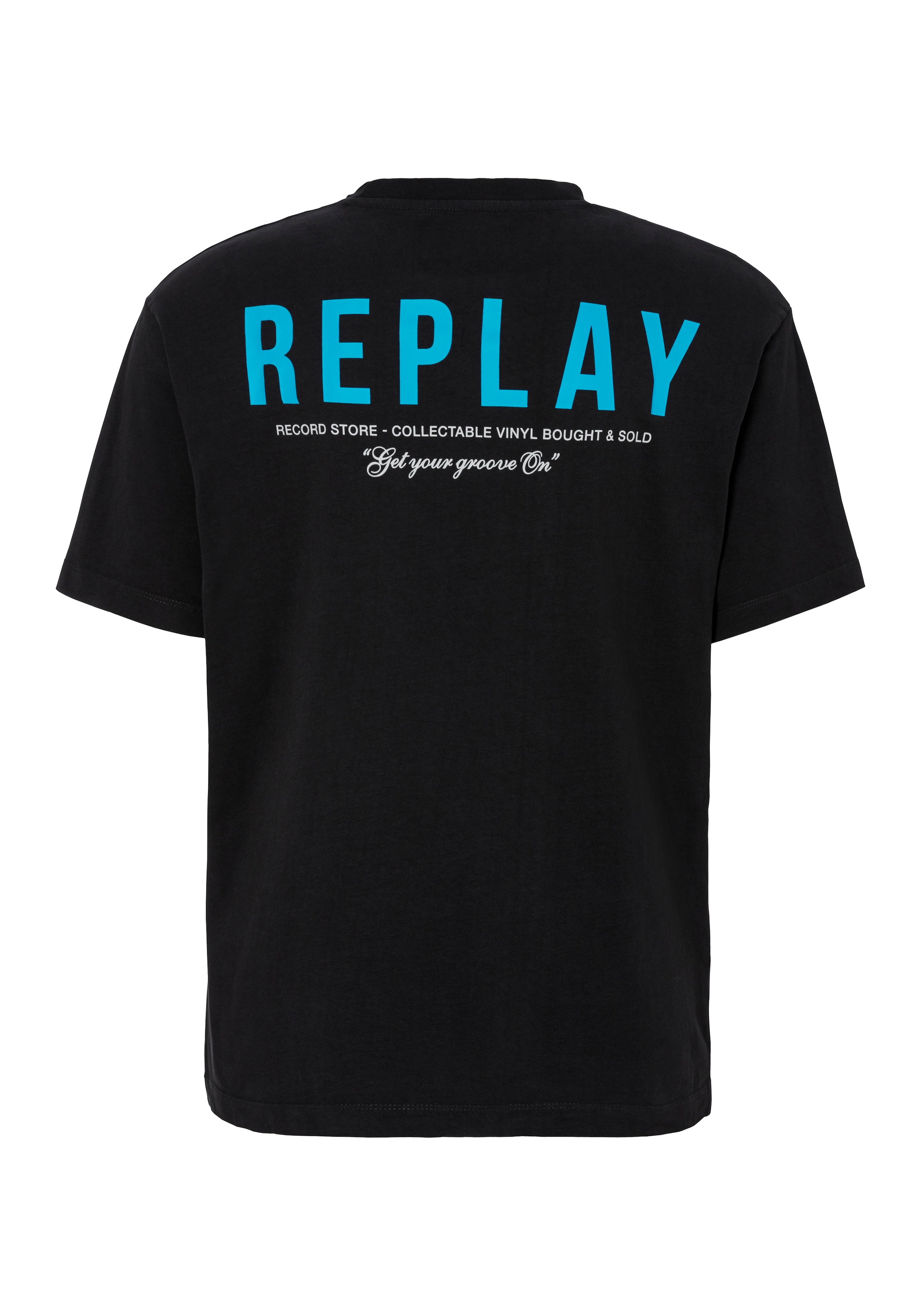 Replay T-Shirt, mit Logodruck auf der Rückseite