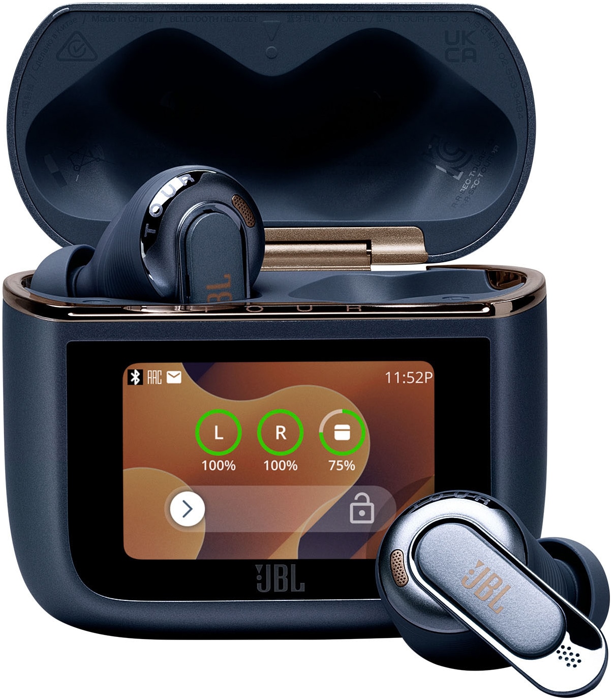 JBL wireless In-Ear-Kopfhörer "TOUR PRO 3 TWS" A2DP Bluetooth Active Noise Cancelling (ANC) Freisprechfunktion Stummschaltung