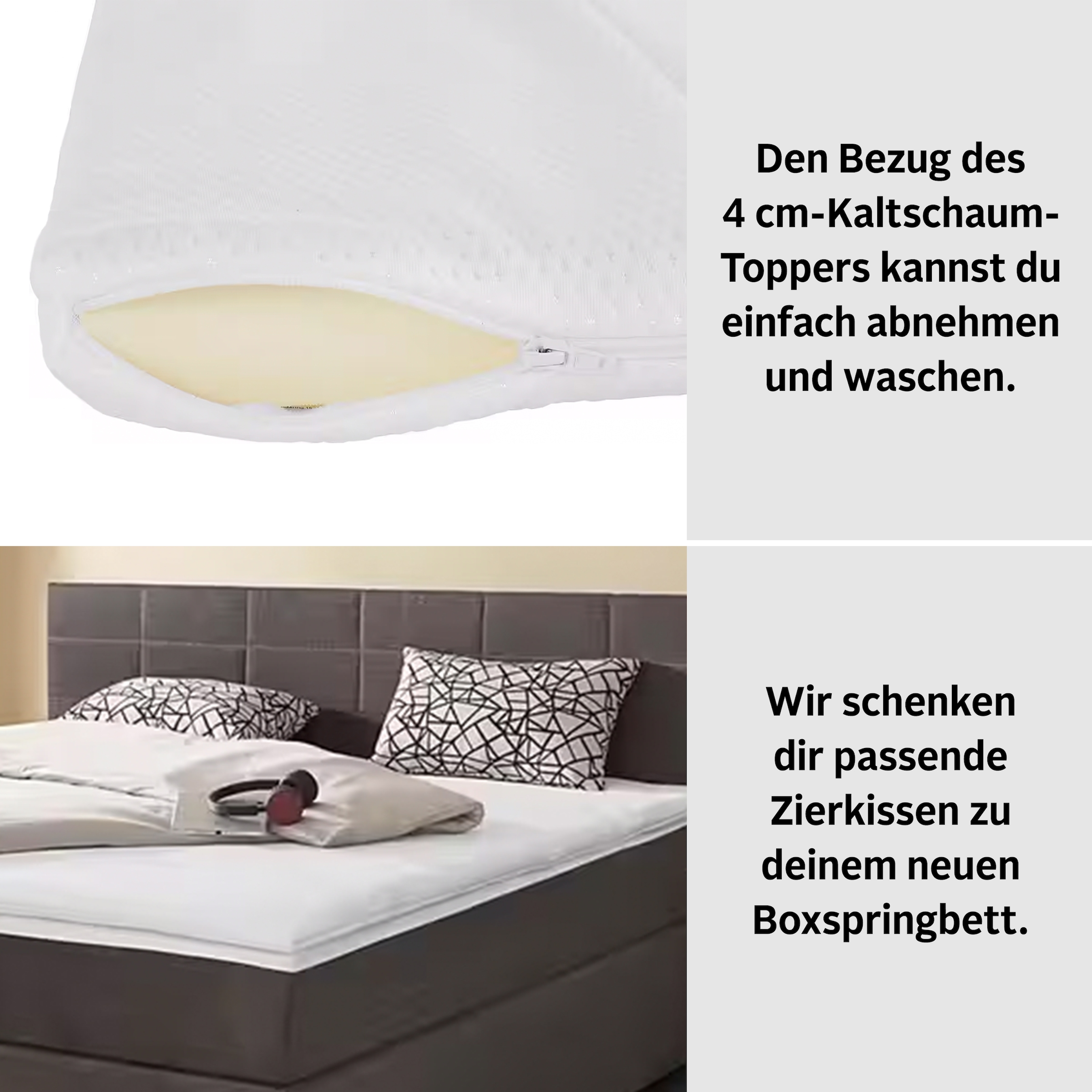 COTTA Boxspringbett »Simba«, Topseller! wahlweise mit oder ohne Matratze und Topper bestellbar