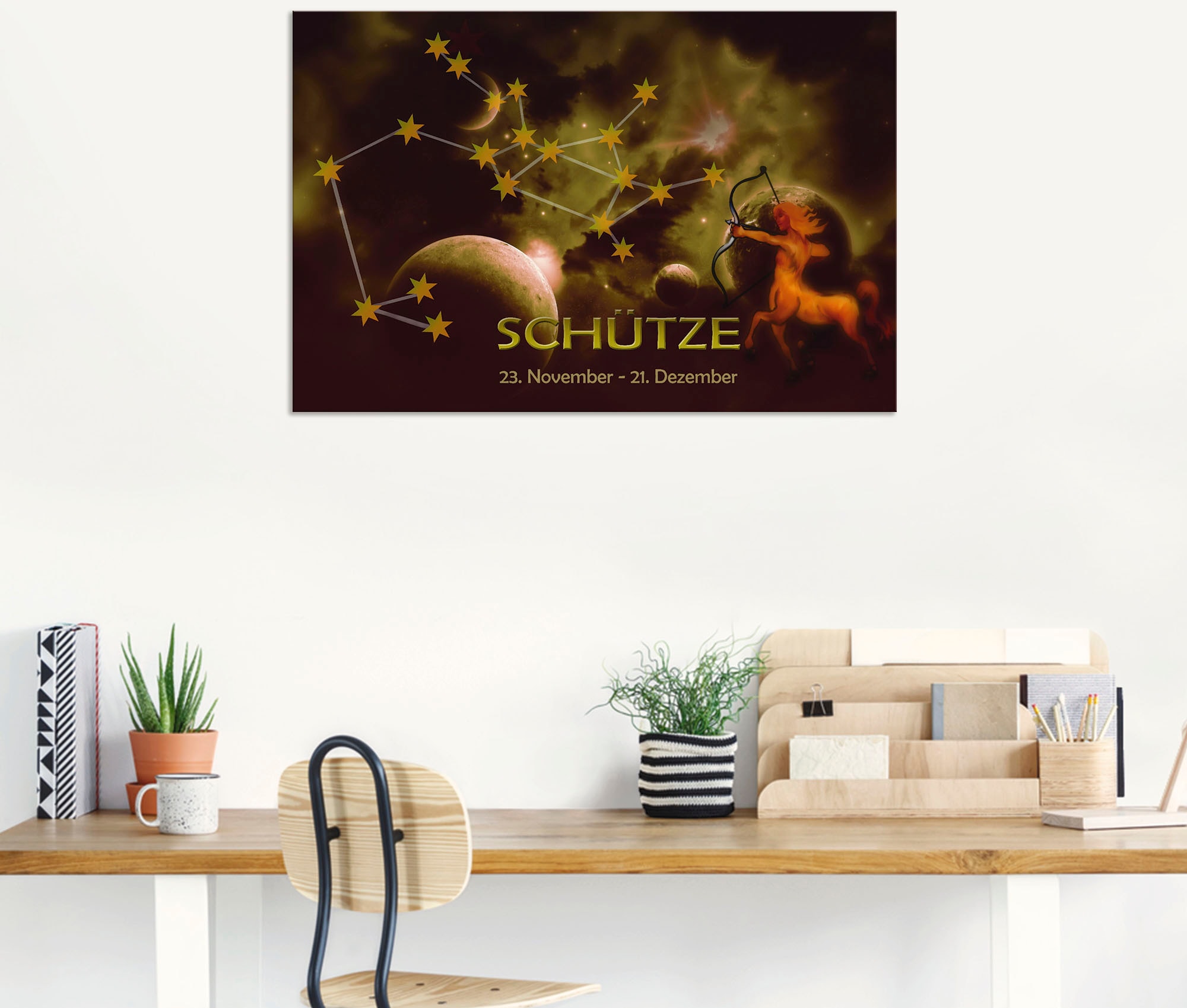 Artland Wandbild »Sternzeichen - Schütze«, Bilder von Sternzeichen, (1 St.), als Alubild, Outdoorbild, Poster in verschied. Grössen