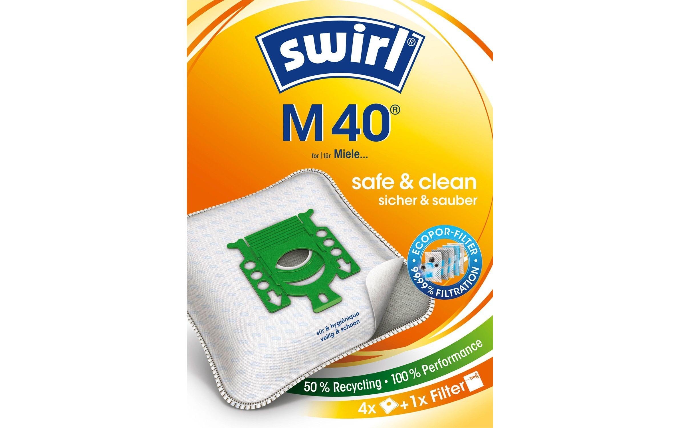 Swirl Staubsaugerbeutel »M 40 4 Stück«, (4 St.)