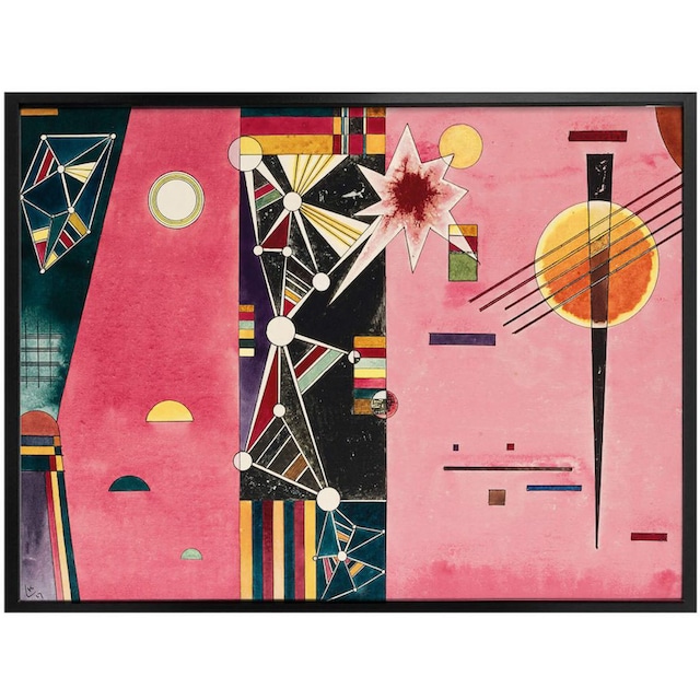 Poster Bild, Rosa St.), (1 Kunst »Kandinsky Jelmoli-Versand bestellen online Wandposter abstrakte Wandbild, Poster, | Wall-Art Rot«, Abstrakt,