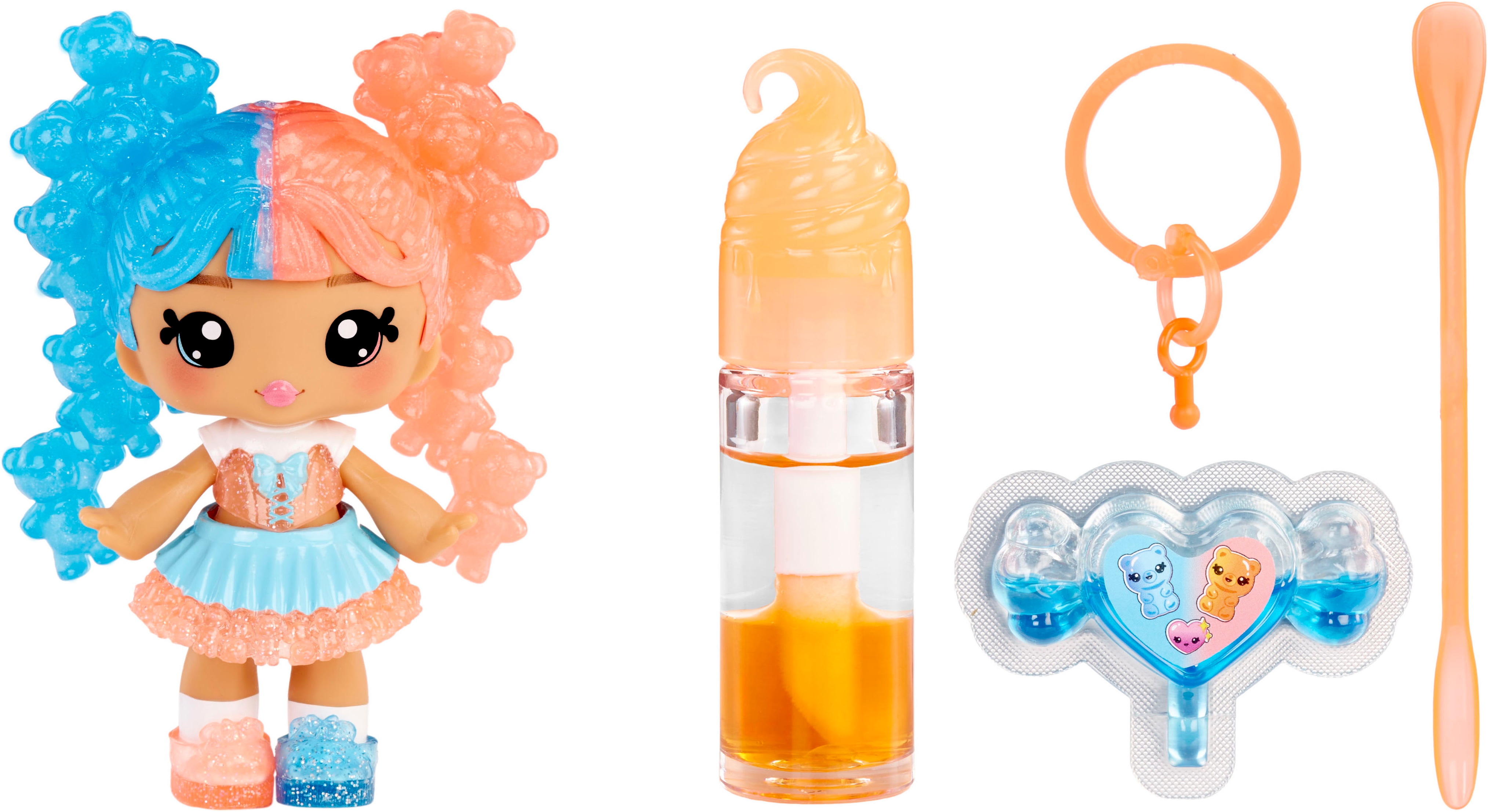 YUMMILAND Minipuppe "Yummiland Lip Gloss Doll- Mystery Color Change - Gwen Gummybear"