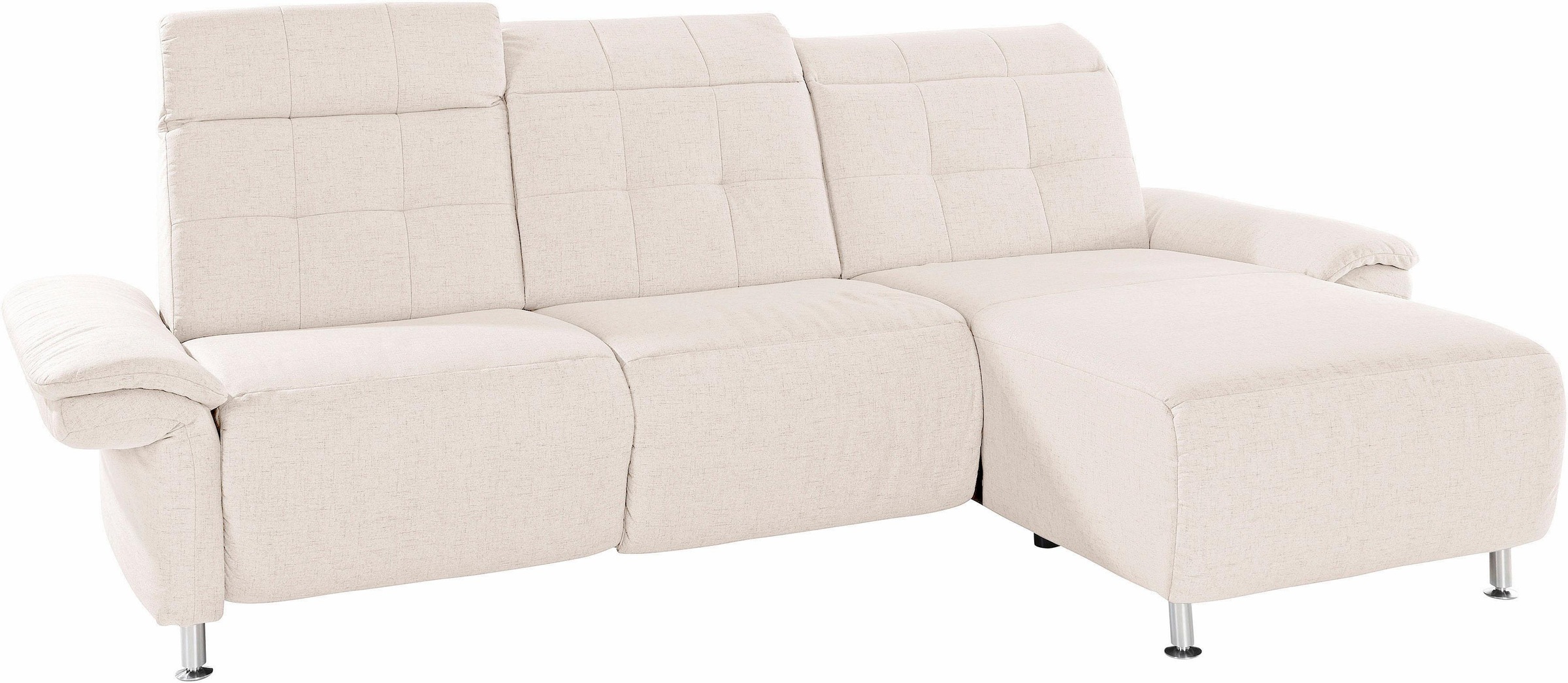 Places of Style Ecksofa »Manhattan L-Form«, 2 Sitze mit elektrischer Relaxfunktion, verstellbare Armlehnen