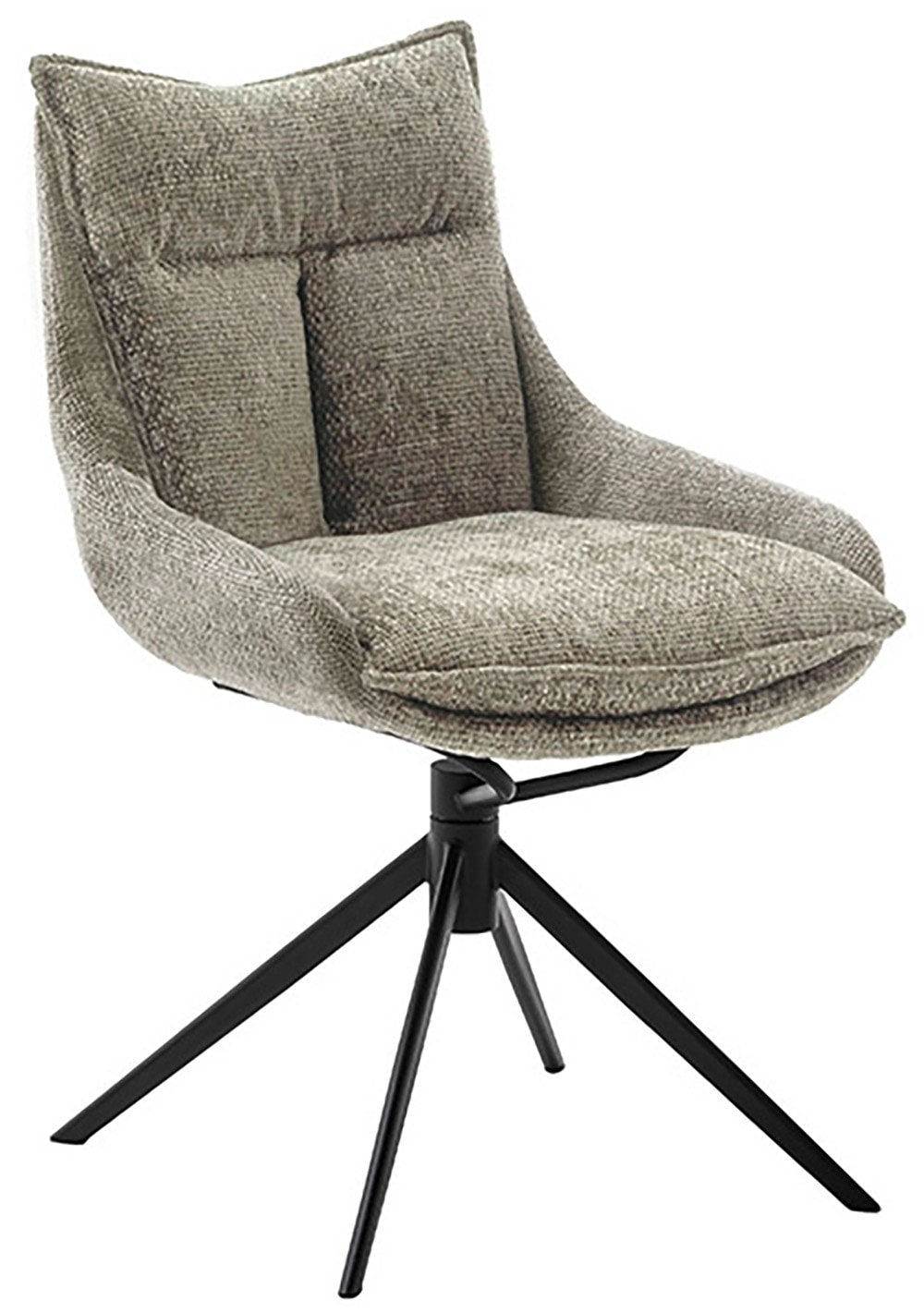 MCA furniture Esszimmerstuhl »PARKER«, Strukturstoff, (2er-Set), drehbar 360°, Dreh- & Schwingfunktion, Belastbarkeit 120 kg