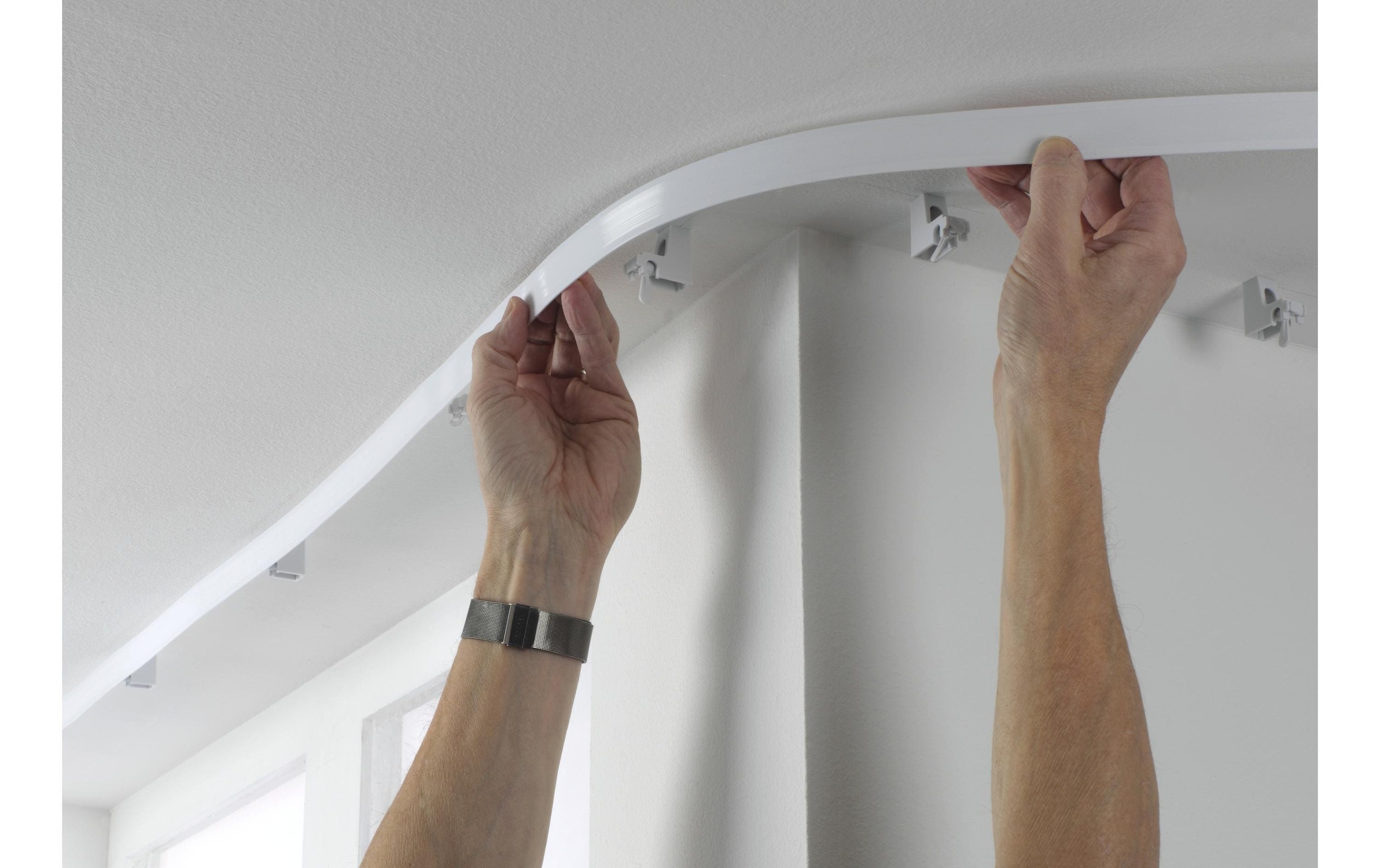 GARDINIA Gardinenstange »Flexline, 350 cm, kürzbar Weiss«