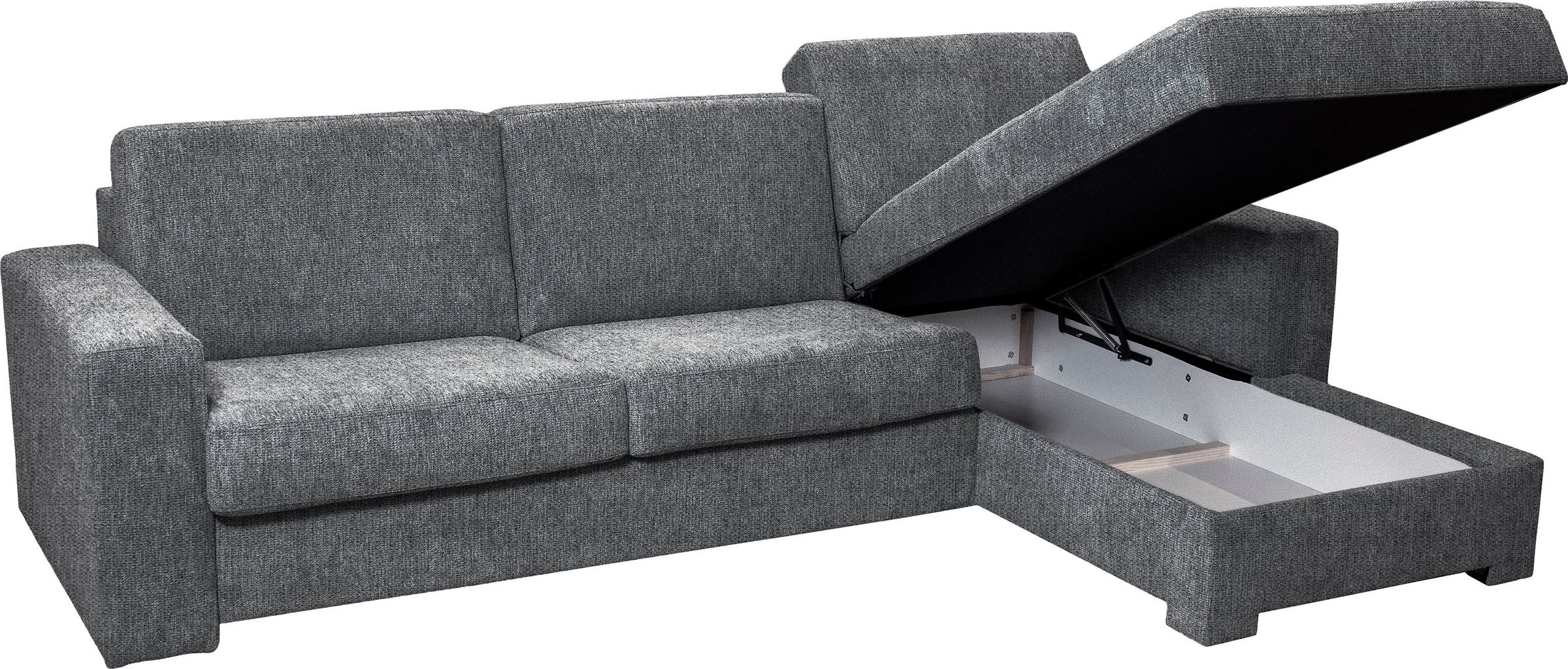 Home affaire Ecksofa »Roma "M" Matratzenhöhe 14 cm, Dauerschlaffunktion, mit Unterfederung,«, Liegemasse ca 143x198 cm, L-Form