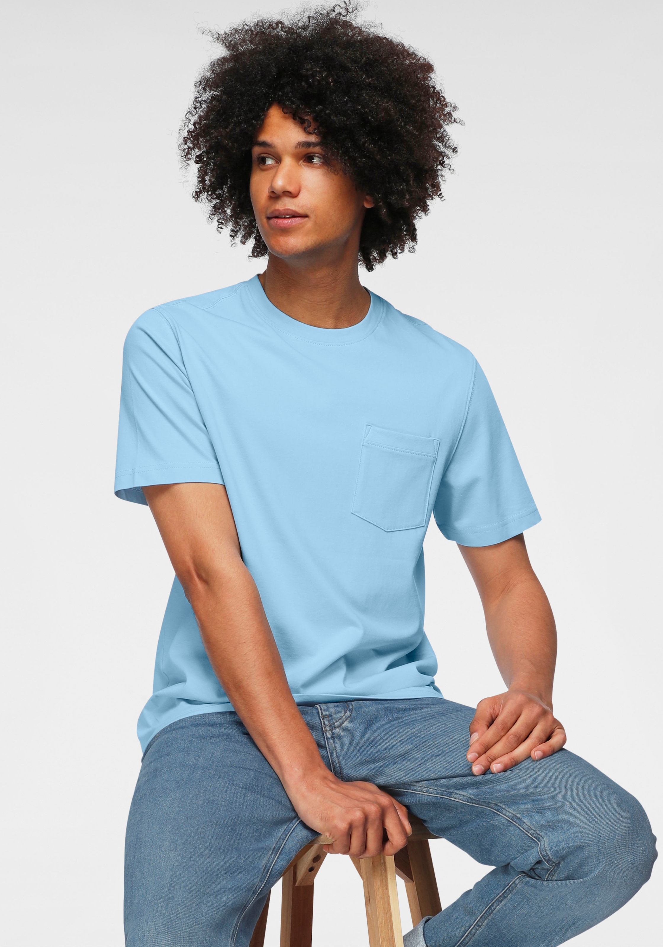 GOODproduct T-Shirt »GOTS zertifiziert – nachhaltig aus Bio-Baumwolle«, mit Brusttasche kaufen