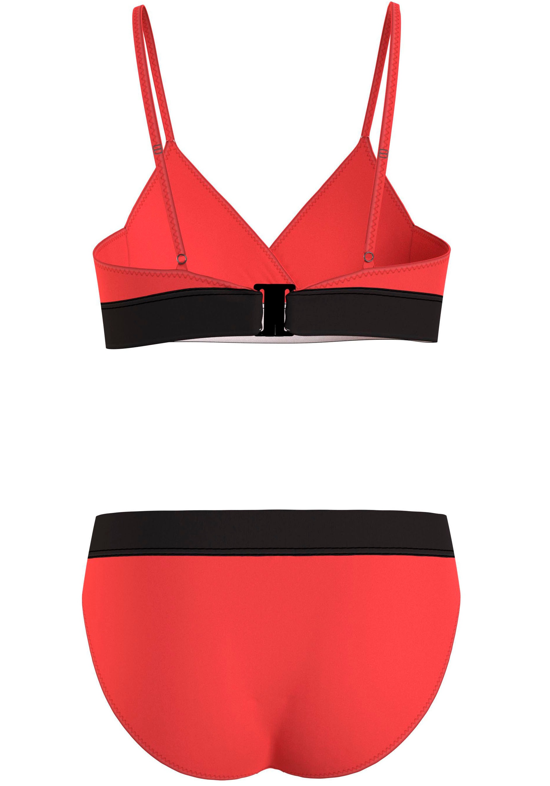 ✵ Calvin Klein Swimwear Triangel-Bikini »CROSSOVER TRIANGLE BIKINI SET«, in unifarbener  Optik günstig entdecken | Jelmoli-Versand