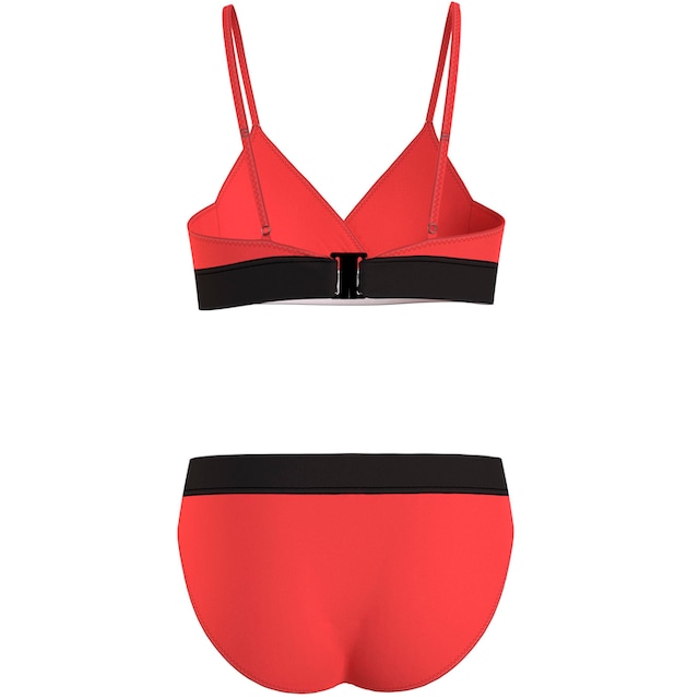 ✵ Calvin Klein Swimwear Triangel-Bikini »CROSSOVER TRIANGLE BIKINI SET«, in unifarbener  Optik günstig entdecken | Jelmoli-Versand