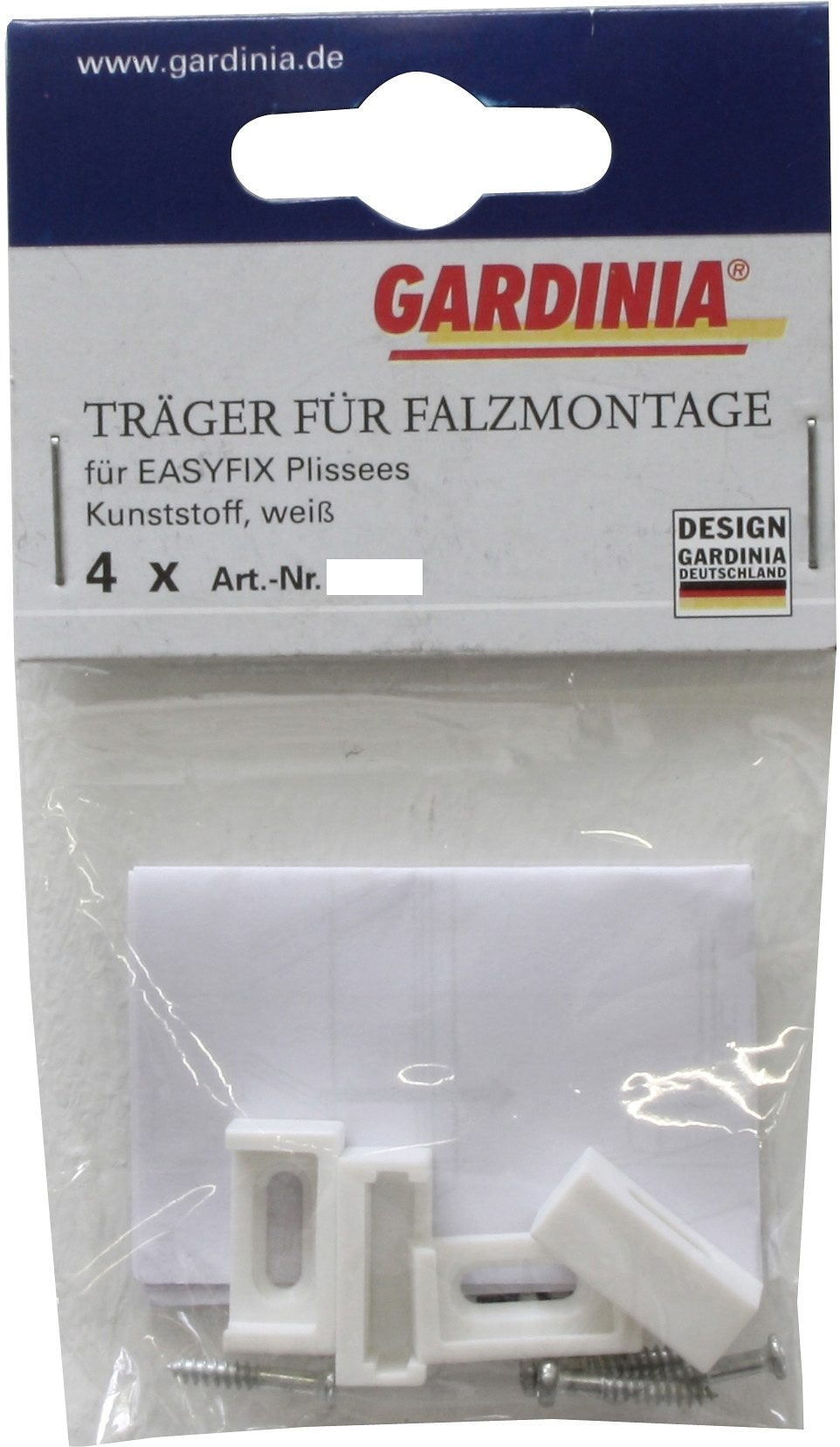 GARDINIA Sichtschutzbefestigungen Zubehör-Set »Träger für Zubehör bestellen | Jelmoli-Versand Easyfix (4 Falzmontage«, St.), online Plissee