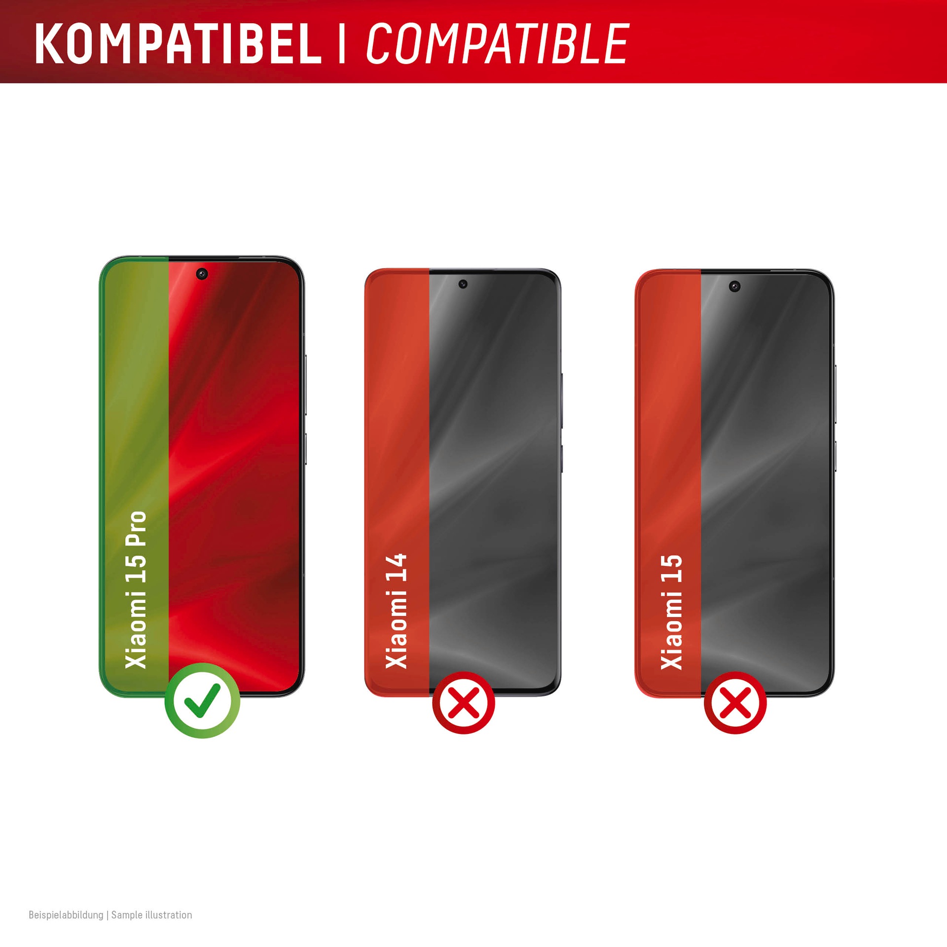 Displex Displayschutzglas »Premium Glass Screen Protector (Full Cover)«, für Xiaomi 15 Pro, Displayschutzfolie, Schutzfolie, Bildschirmschutz, kratz- & stossfest