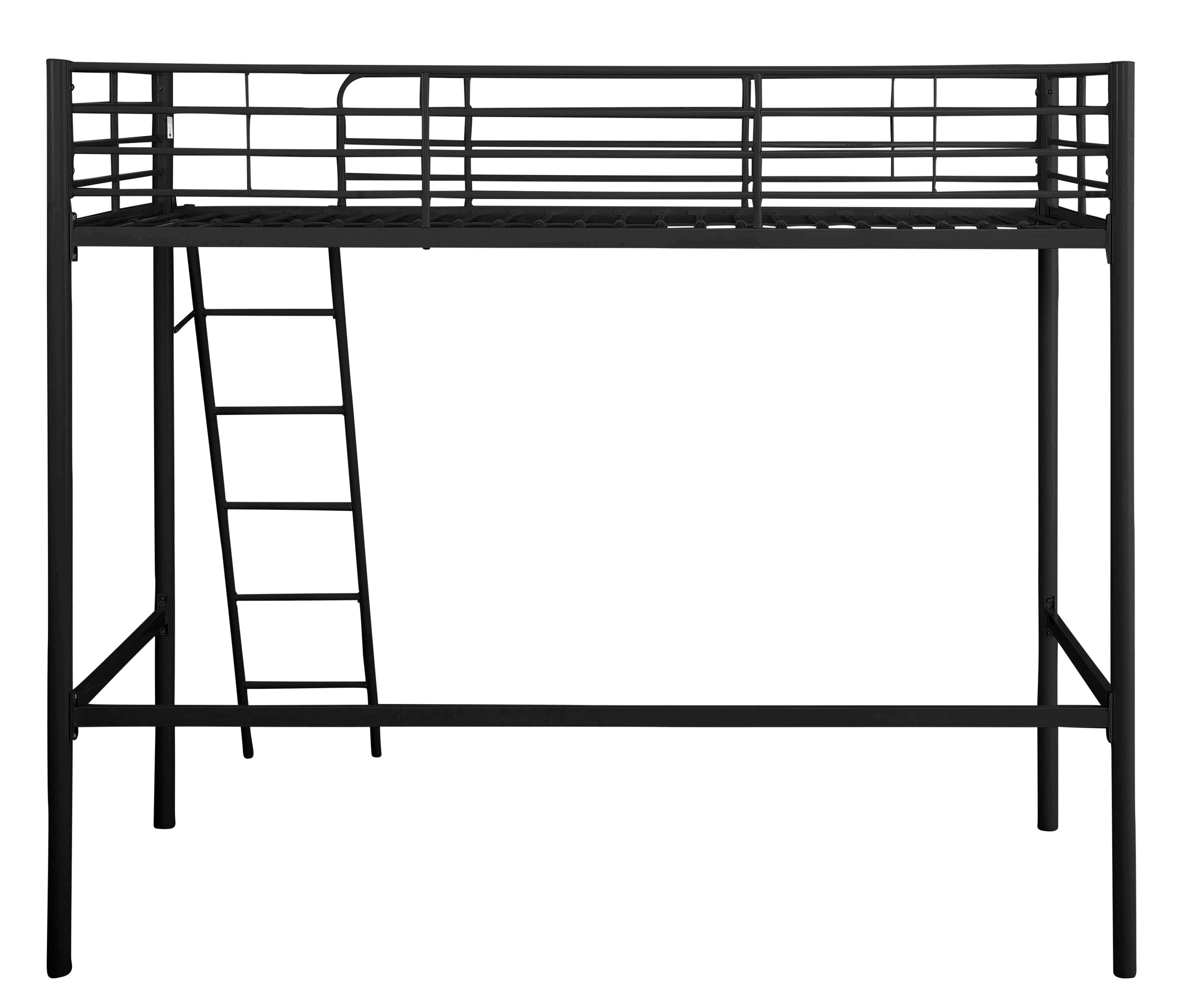 Lüttenhütt Hochbett »Hayo, Topseller! Zeitloses Metallbett, in mehreren Farben«, (Gesamtmasse (B/T/H) ca. 208/159/186 cm), inkl. Lattenrost, Absturzsicherung und Leiter aus Metall