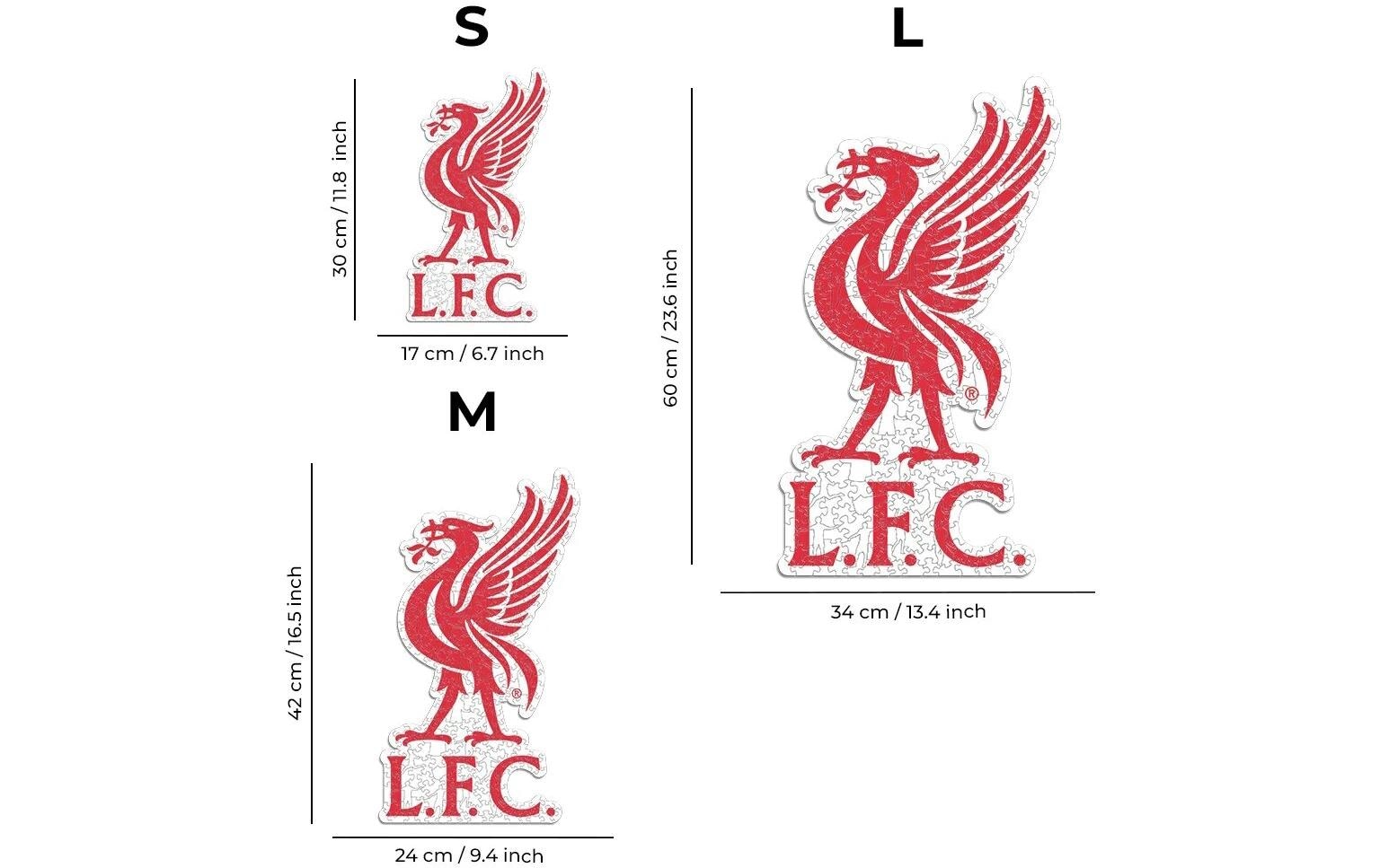 Puzzle »Iconic Liverpool FC – Logo Liver Bird«, Holzart: Birke (Herkunftsland: China)