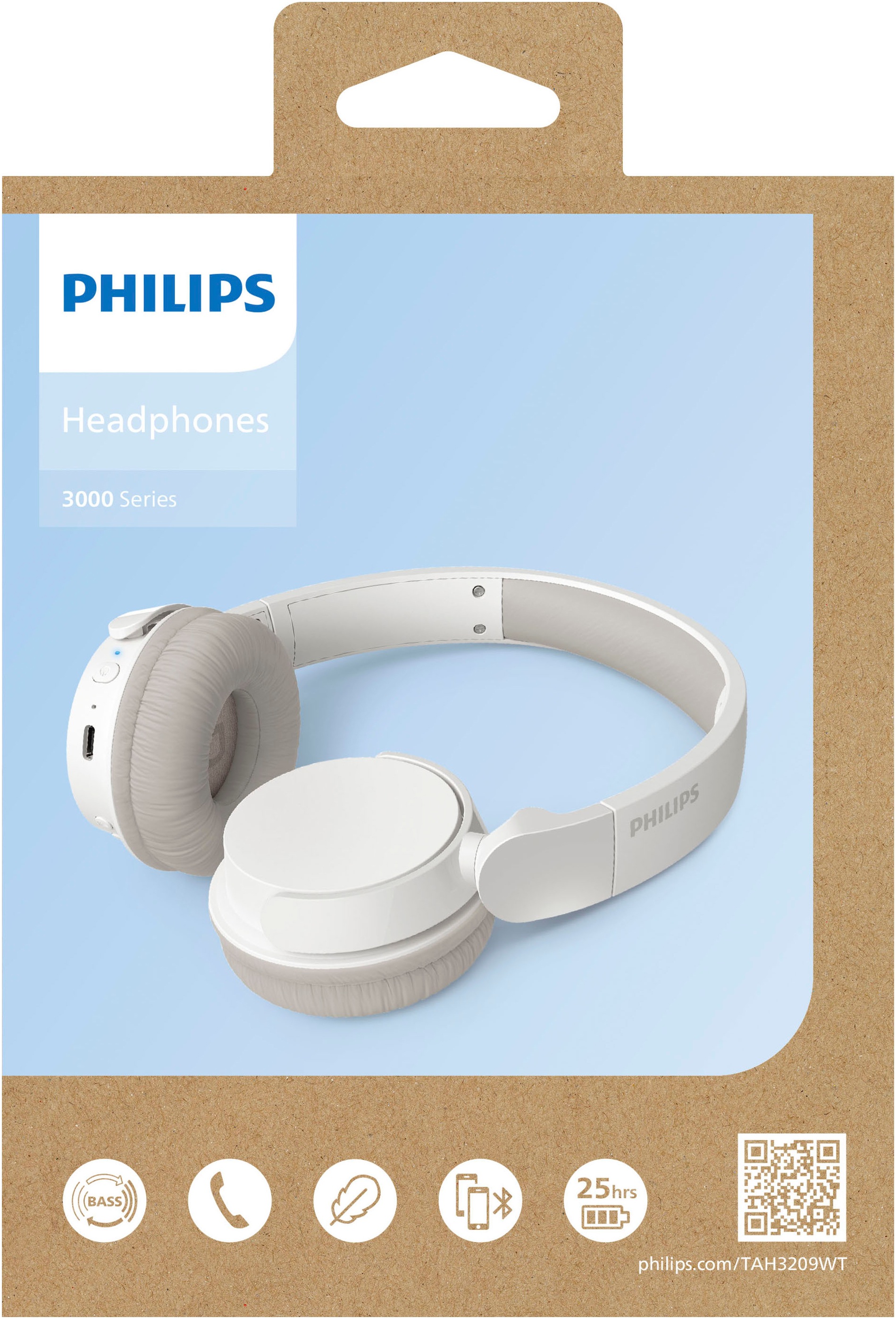 Philips wireless Kopfhörer »TAH 3209«, A2DP Bluetooth-AVRCP Bluetooth-HFP-Bluetooth, Freisprechfunktion-Geräuschisolierung-Multi-Point-Verbindung-Sprachsteuerung-kompatibel mit Siri