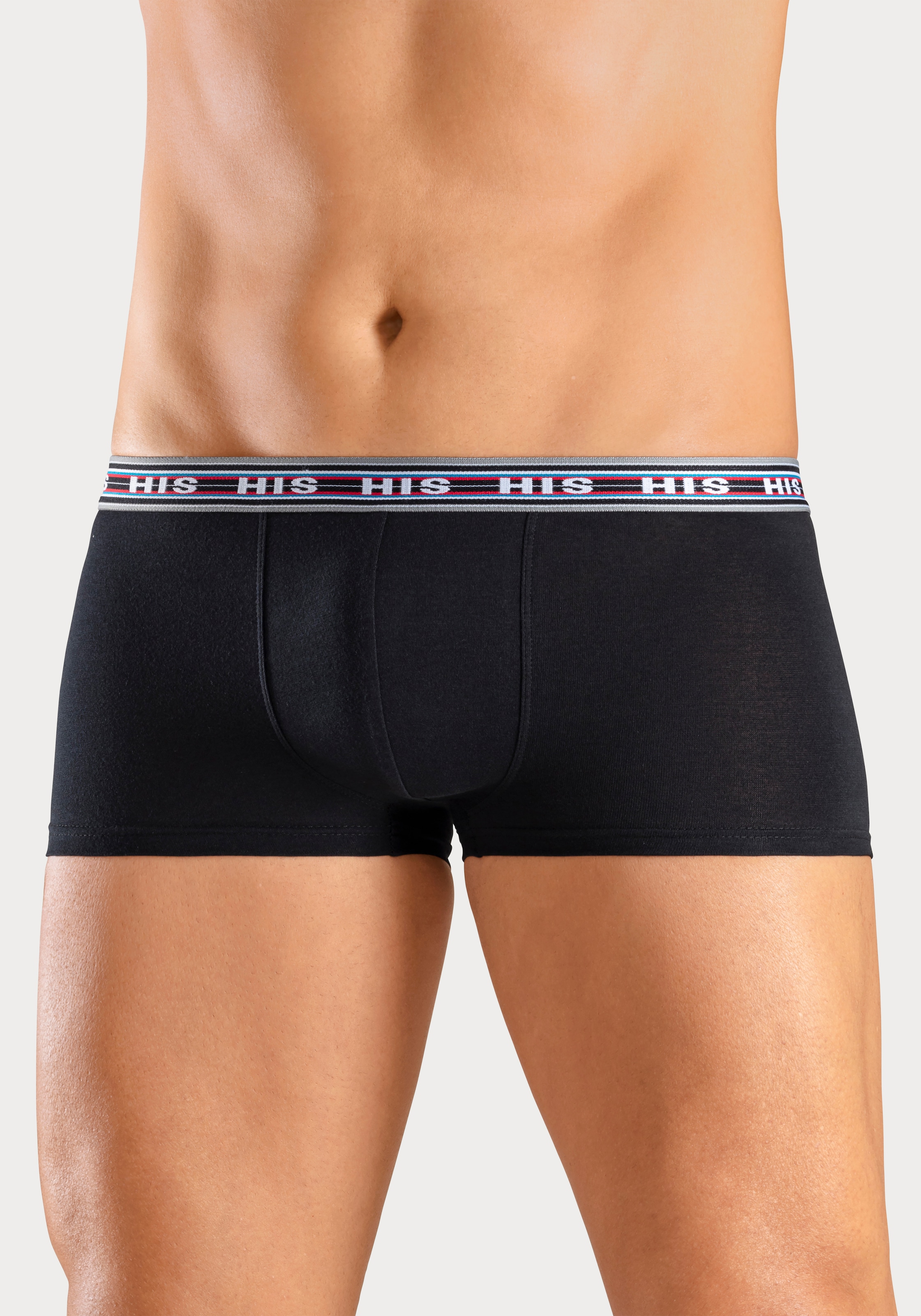 H.I.S Boxershorts, (Packung, 5 St.), in Hipster-Form aus Baumwoll-Stretch