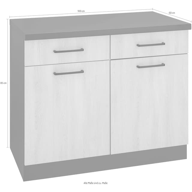 wiho Küchen Unterschrank »Esbo«, 100 cm breit online bestellen |  Jelmoli-Versand