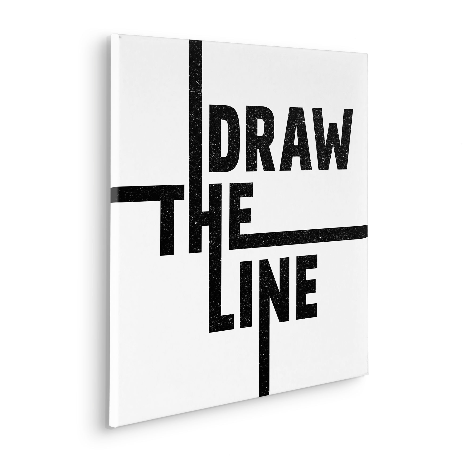 Komar Leinwandbild »Typo Draw the Line - Grösse 60 x 60 cm«, Natur, (1 St.), Keilrahmenbild mi Echtholzrahmen