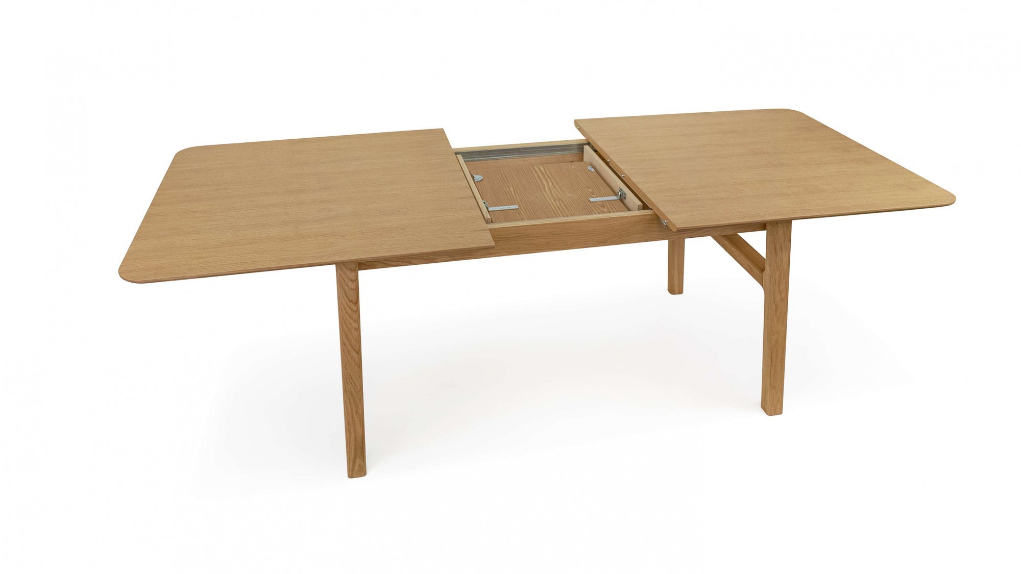 Woodman Esstisch »Curved«, Scandi Design, Breite 180 cm, ausziehbar auf 220 cm, FSC®-zertifiziert
