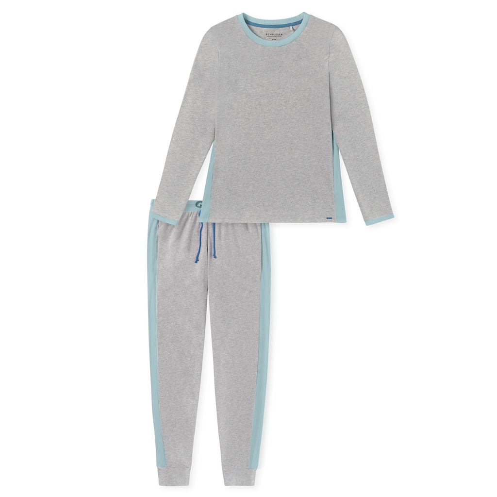 Schiesser Pyjama »"Casual Nightwear"«, (2 tlg.), lässiger Loose-Fit-Schnitt