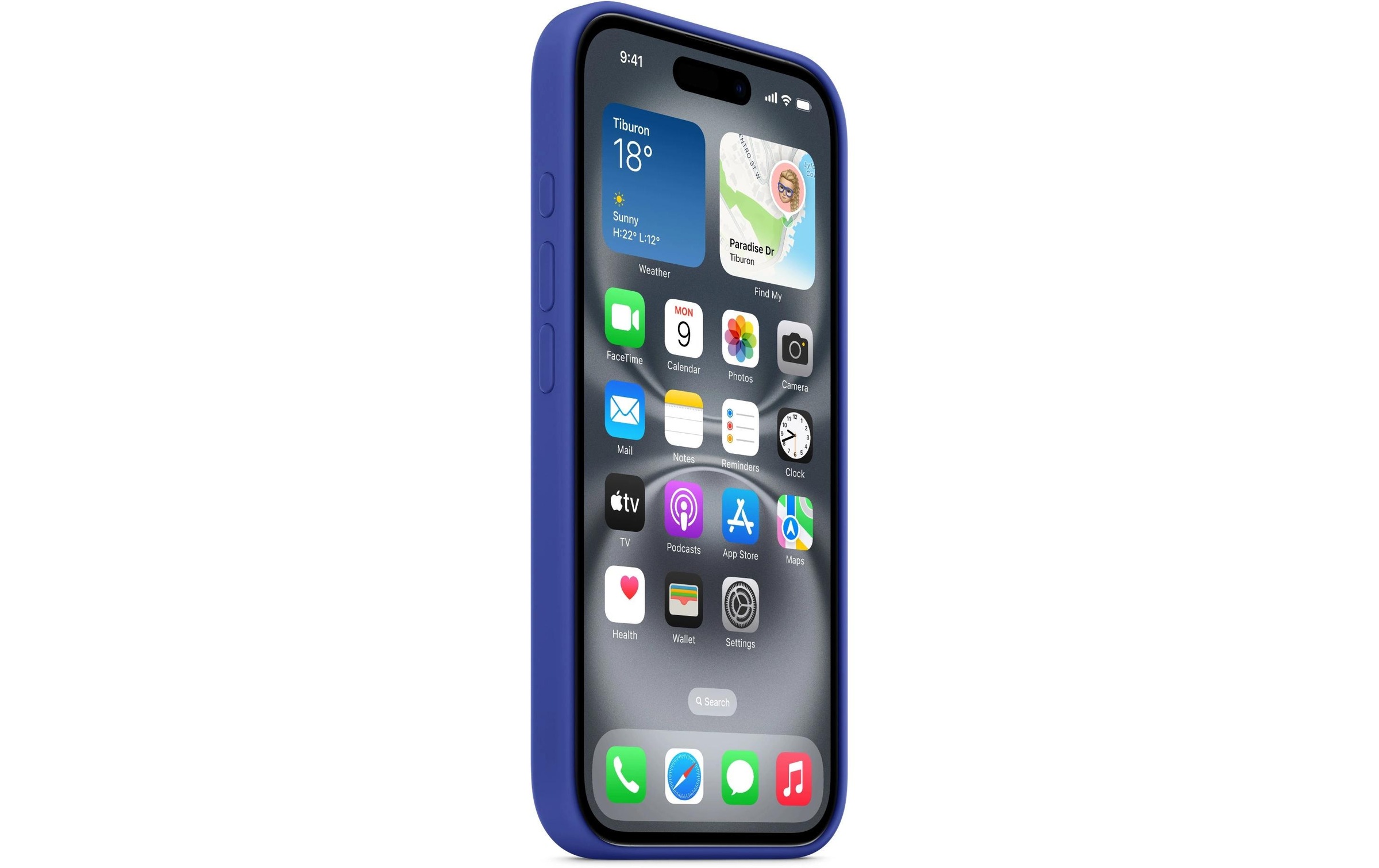 Apple Smartphone Silikon Case mit MagSafe, iPhone 16, Ultramarin
