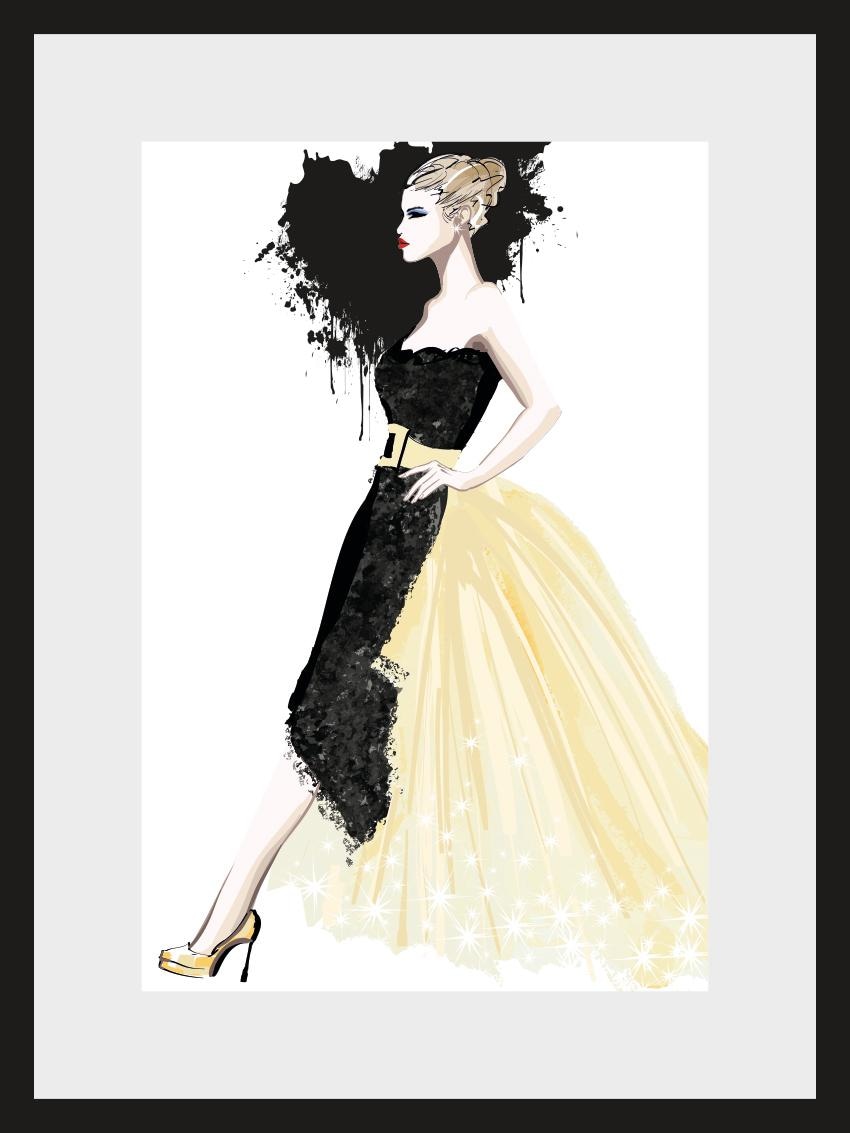 Leonique gerahmt ordern Dress«, 30/40 Shop Bild Jelmoli-Online cm, im »Skizze ❤