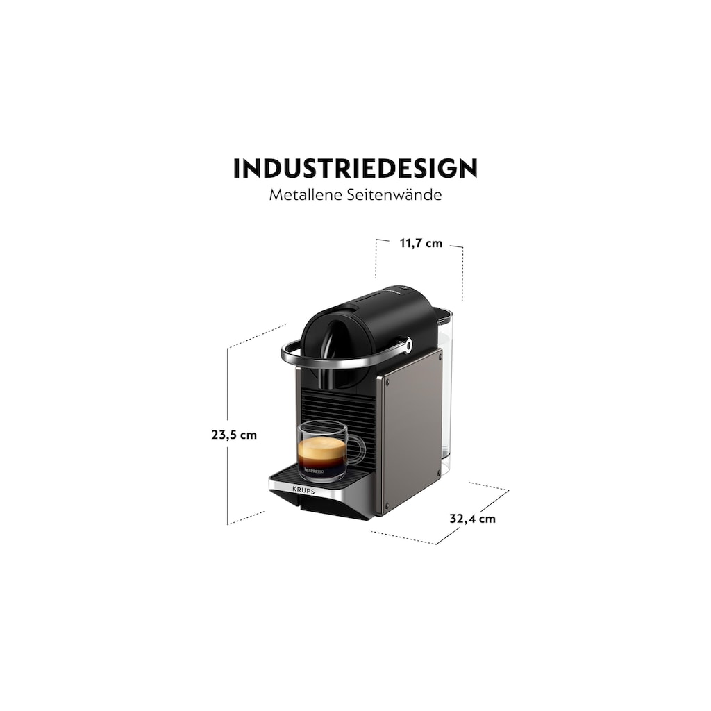 Krups Kapselmaschine »Nespresso Pixie XN306TCH Titan«