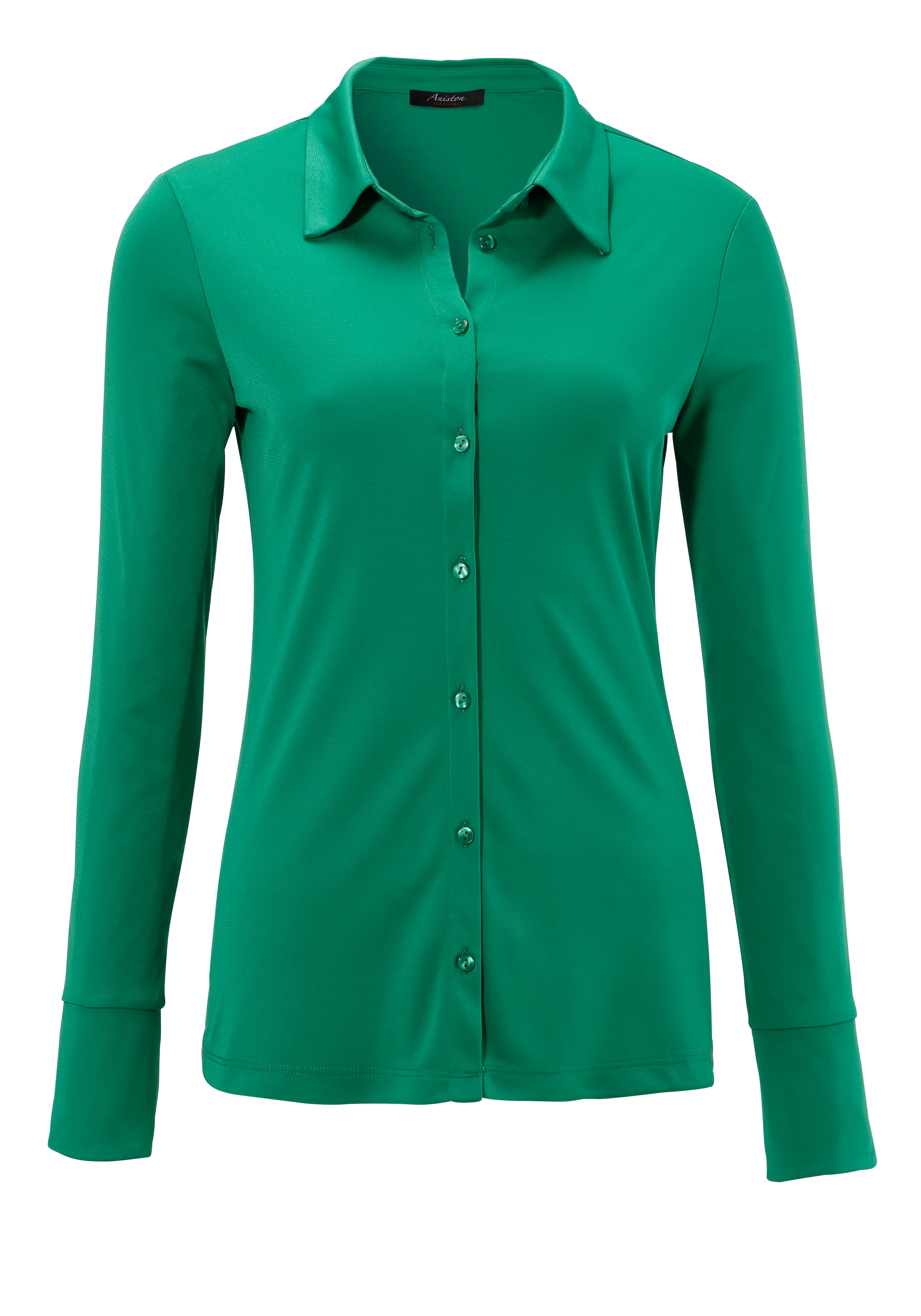 Aniston CASUAL Hemdbluse, in strukturierter | shoppen online Jelmoli-Versand Jersey-Crepé-Qualität