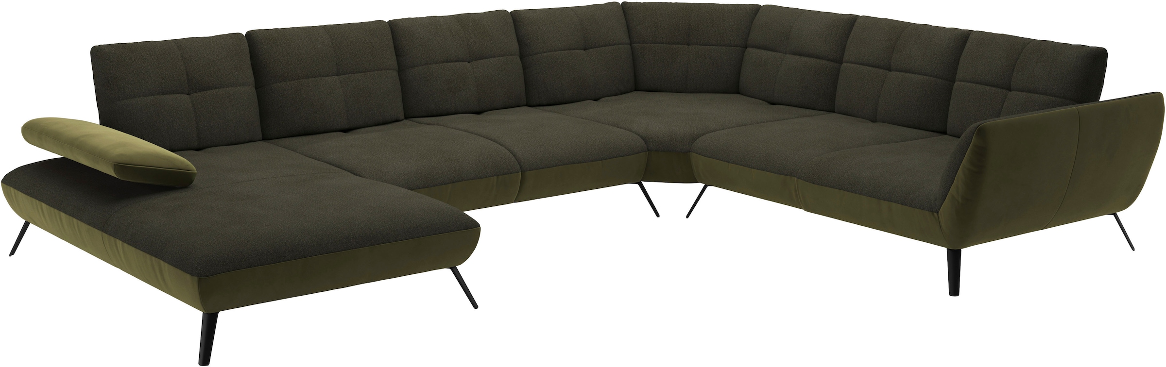 Places of Style Wohnlandschaft »Mikado U-Form«, inkl. Sitztiefenverstellung und Armteilverstellung