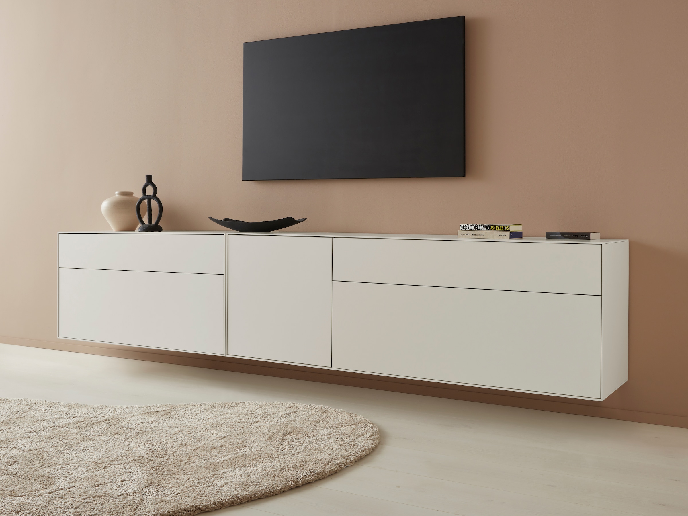 LeGer Home by Lena Gercke Lowboard »Essentials«, Breite: 167 cm, MDF lackiert, Push-to-open-Funktion
