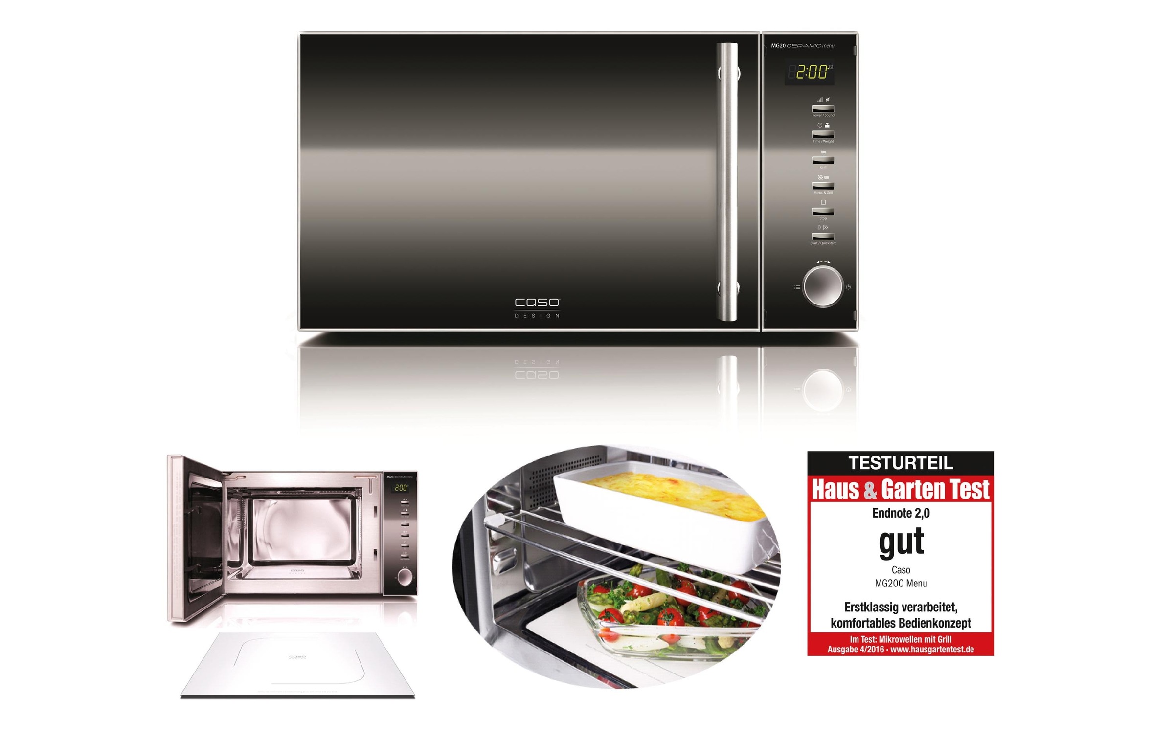 Caso Mikrowelle »MG20 Ceramic Menu«, 800 W