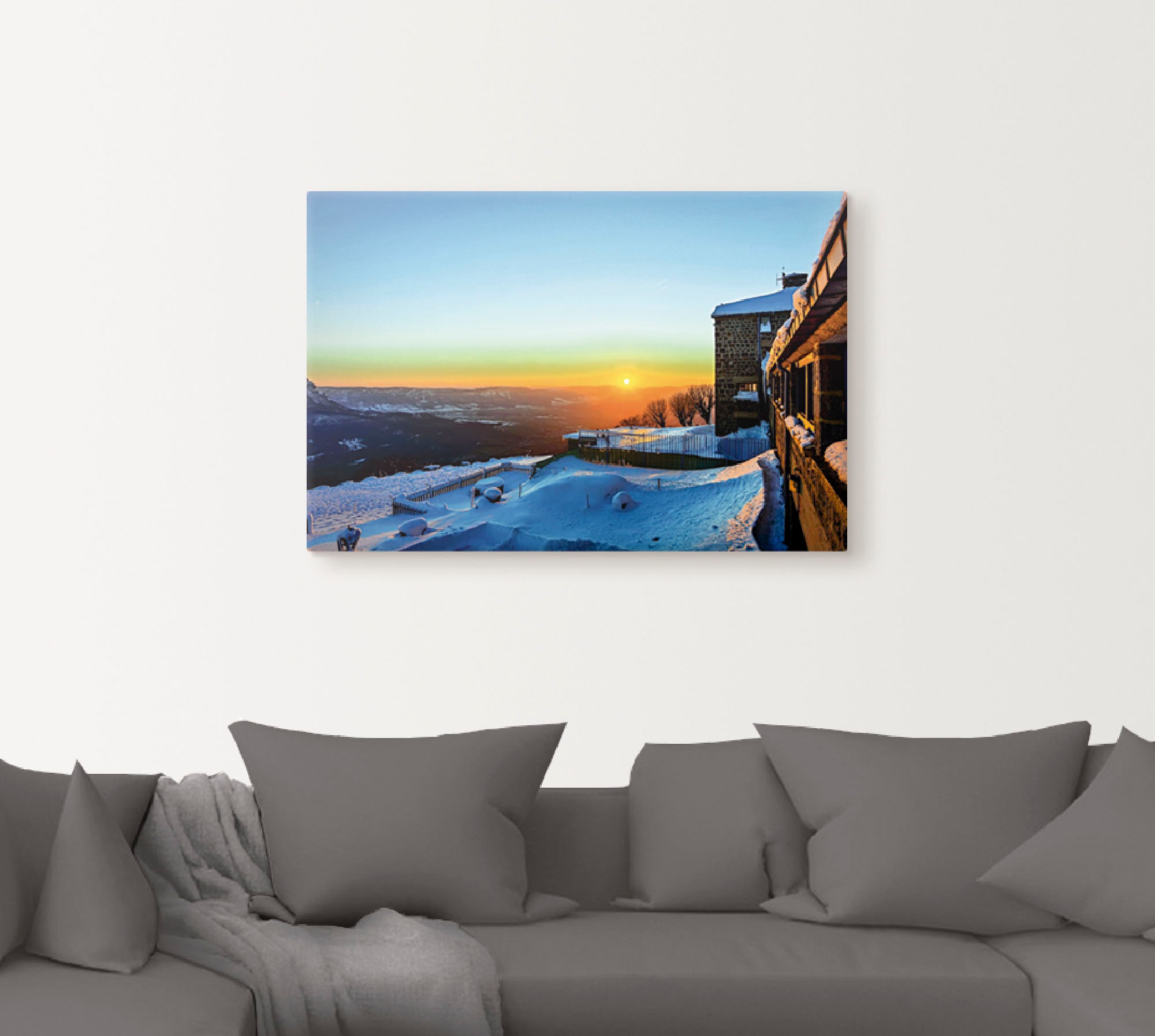 Artland Leinwandbild »Winterlandschaft in Asturien«, Berge, (1 St.), auf Keilrahmen gespannt