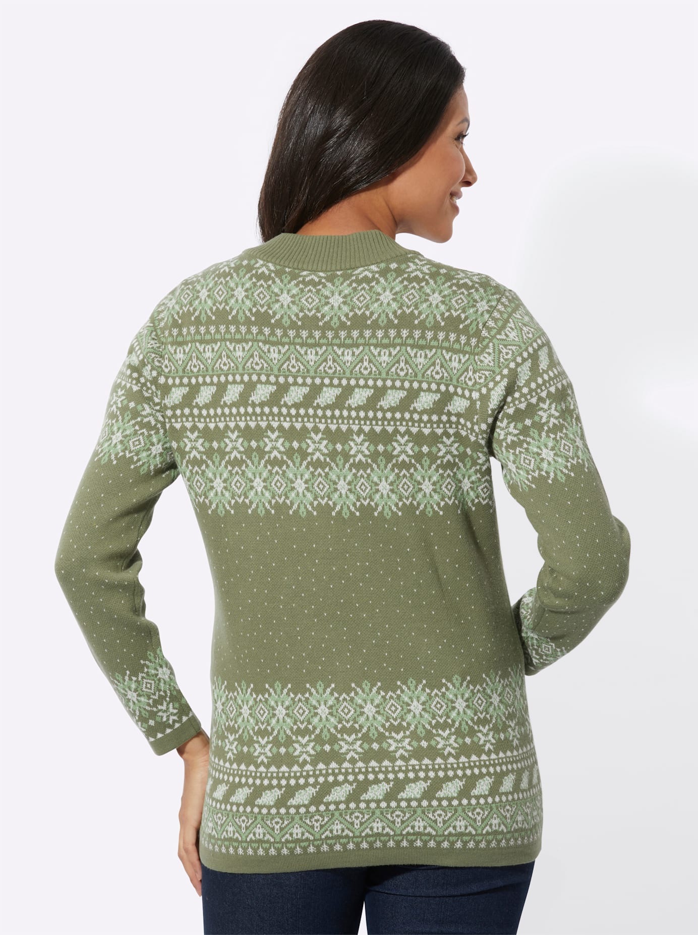 Classic Basics Jacquardstrickjacke