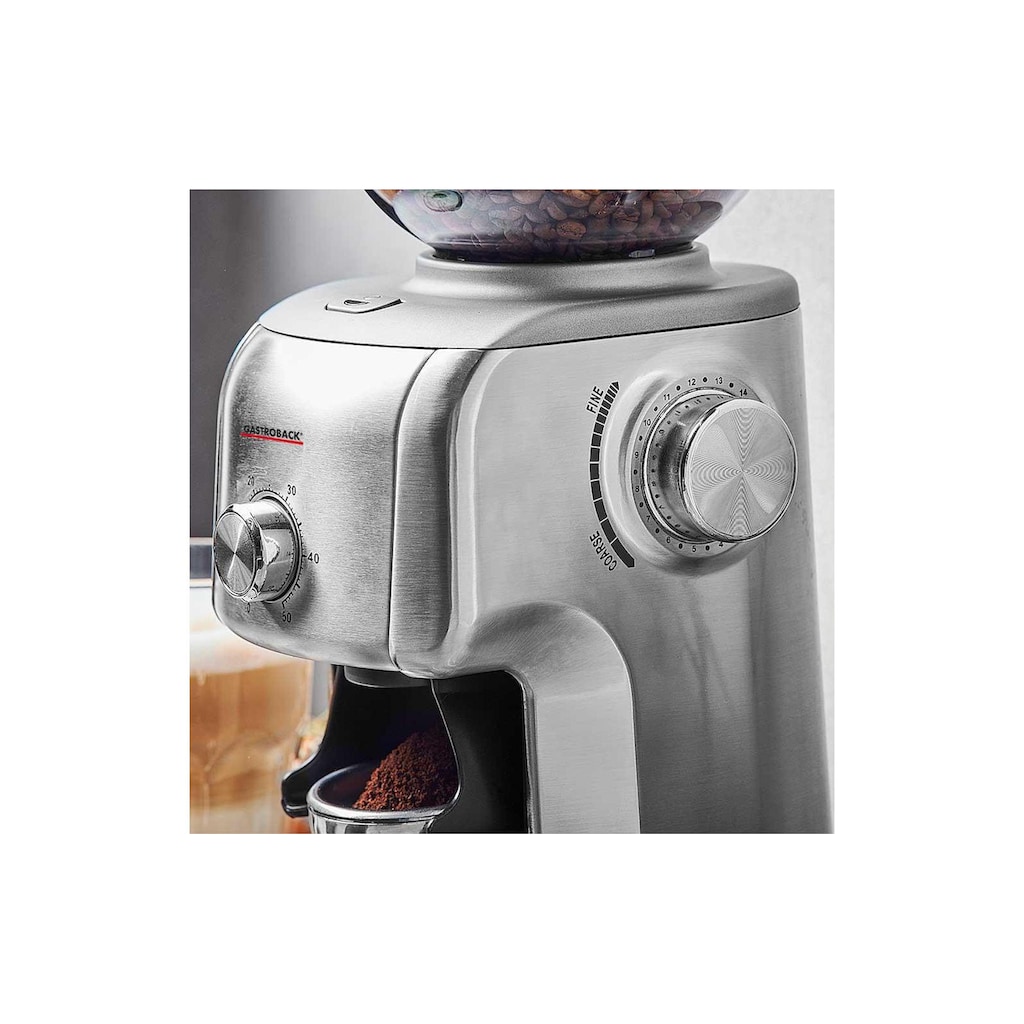 Gastroback Kaffeemühle »Advanced Plus 42642«, 130 W, Kegelmahlwerk, 400 g Bohnenbehälter