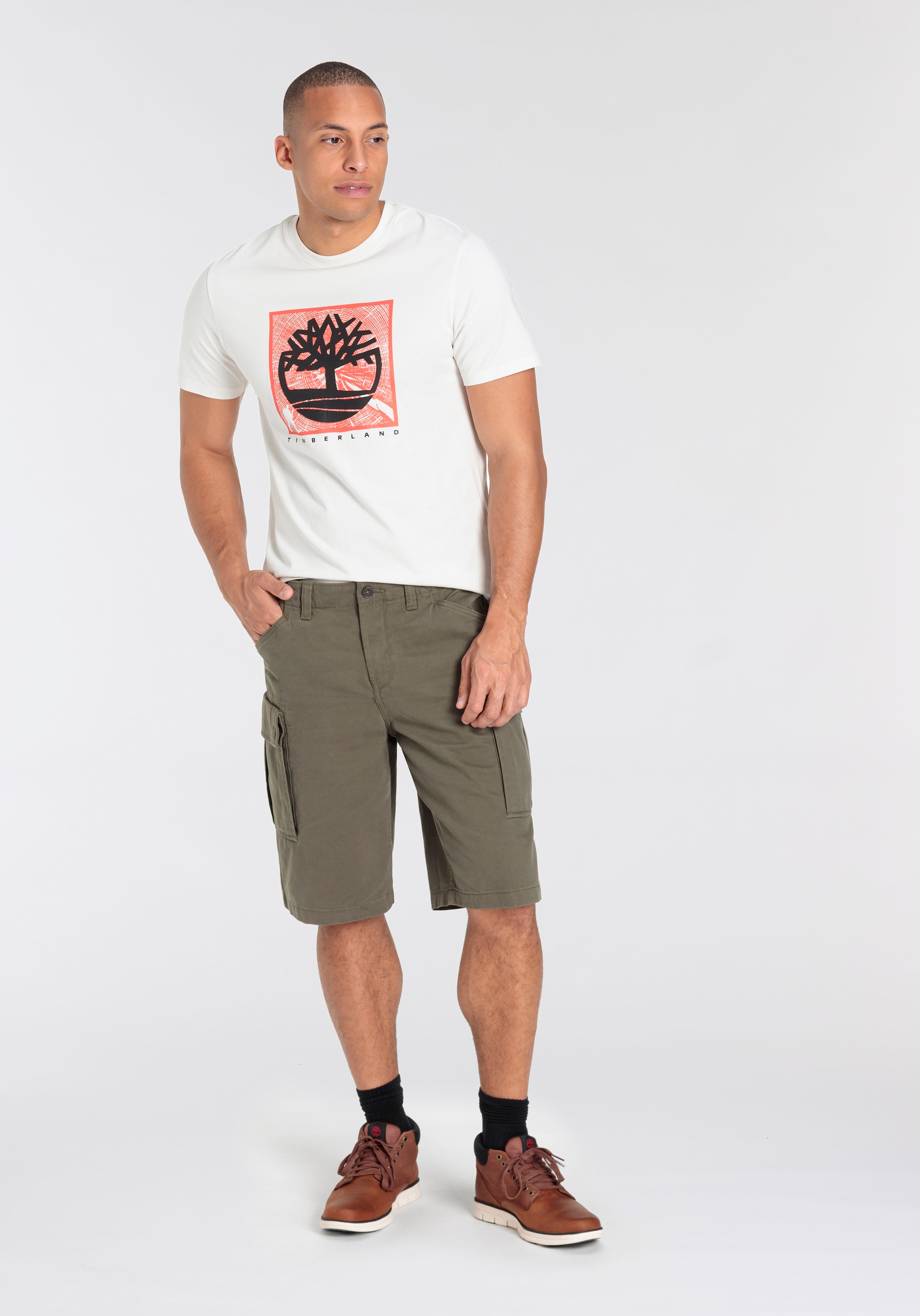 Timberland T-Shirt »Short Sleeve Front Graphic Tee«, in grossen Grössen