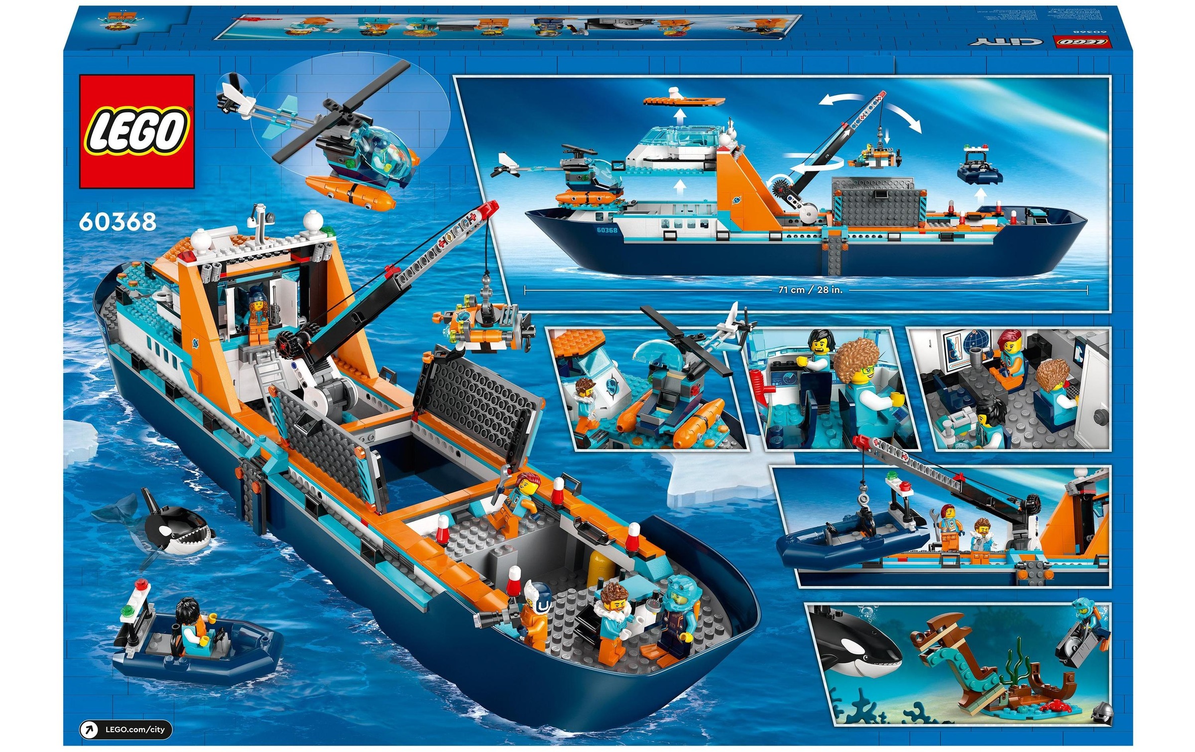 LEGO® Spielbausteine »City Arktis-Forschungsschiff«, (815 St.)