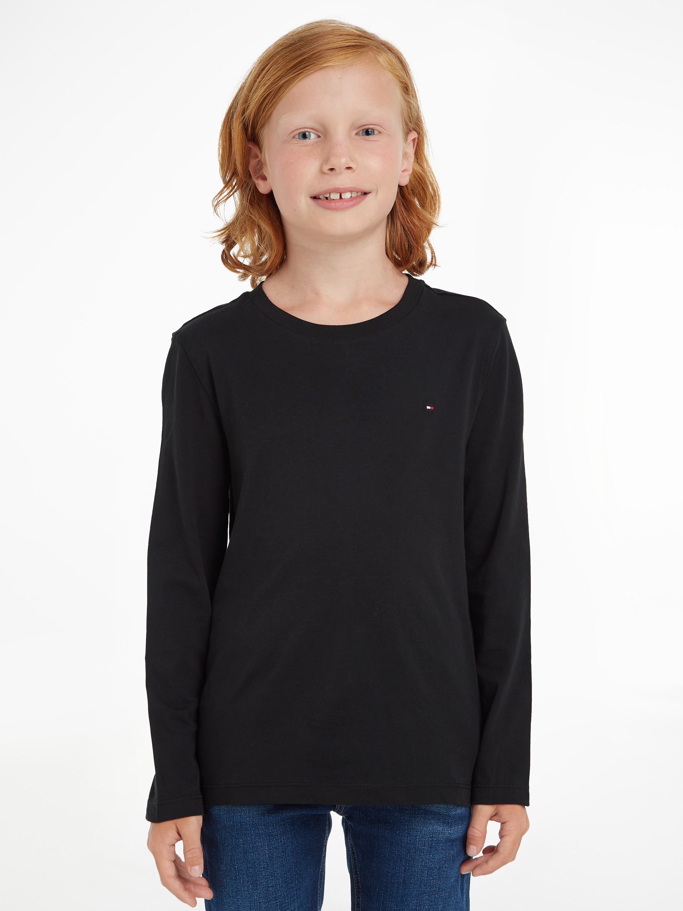 ✵ Tommy Hilfiger Langarmshirt »BOYS BASIC CN KNIT L/S«, Kinder Kids Junior  MiniMe,für Jungen günstig bestellen | Jelmoli-Versand | T-Shirts