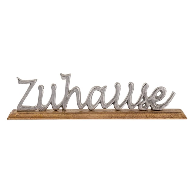 my home Deko-Schriftzug »Zuhause«, aus Metall, auf Holz online bestellen |  Jelmoli-Versand