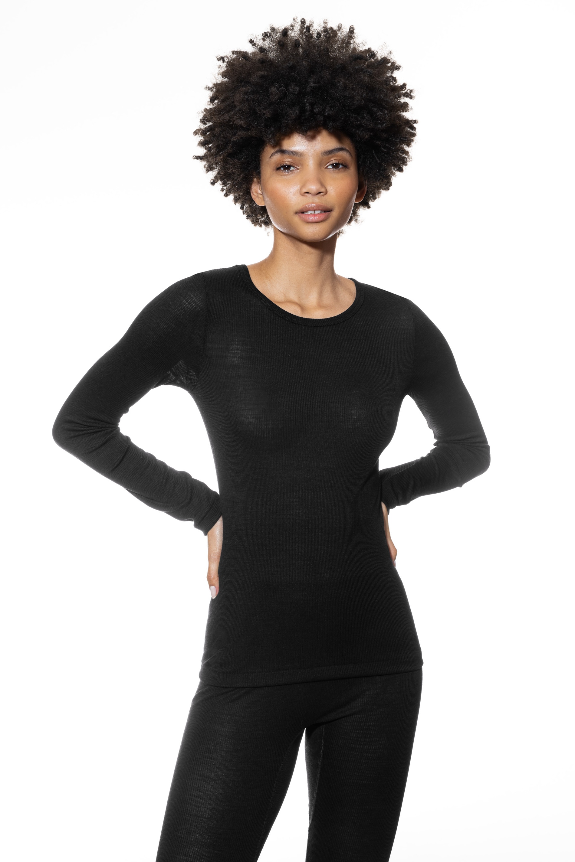 Mey Langarmshirt »Wool Love« schmale Passform, Langarm, Rundhals-Ausschnitt, Merino-Schurwolle