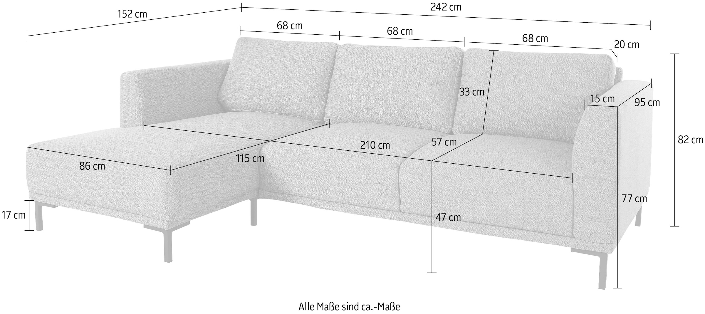 GOODproduct Ecksofa »Fillin, L-Form,«, Struktur hergestellt aus recycelten PET-Flaschen und im Leinen-Mix