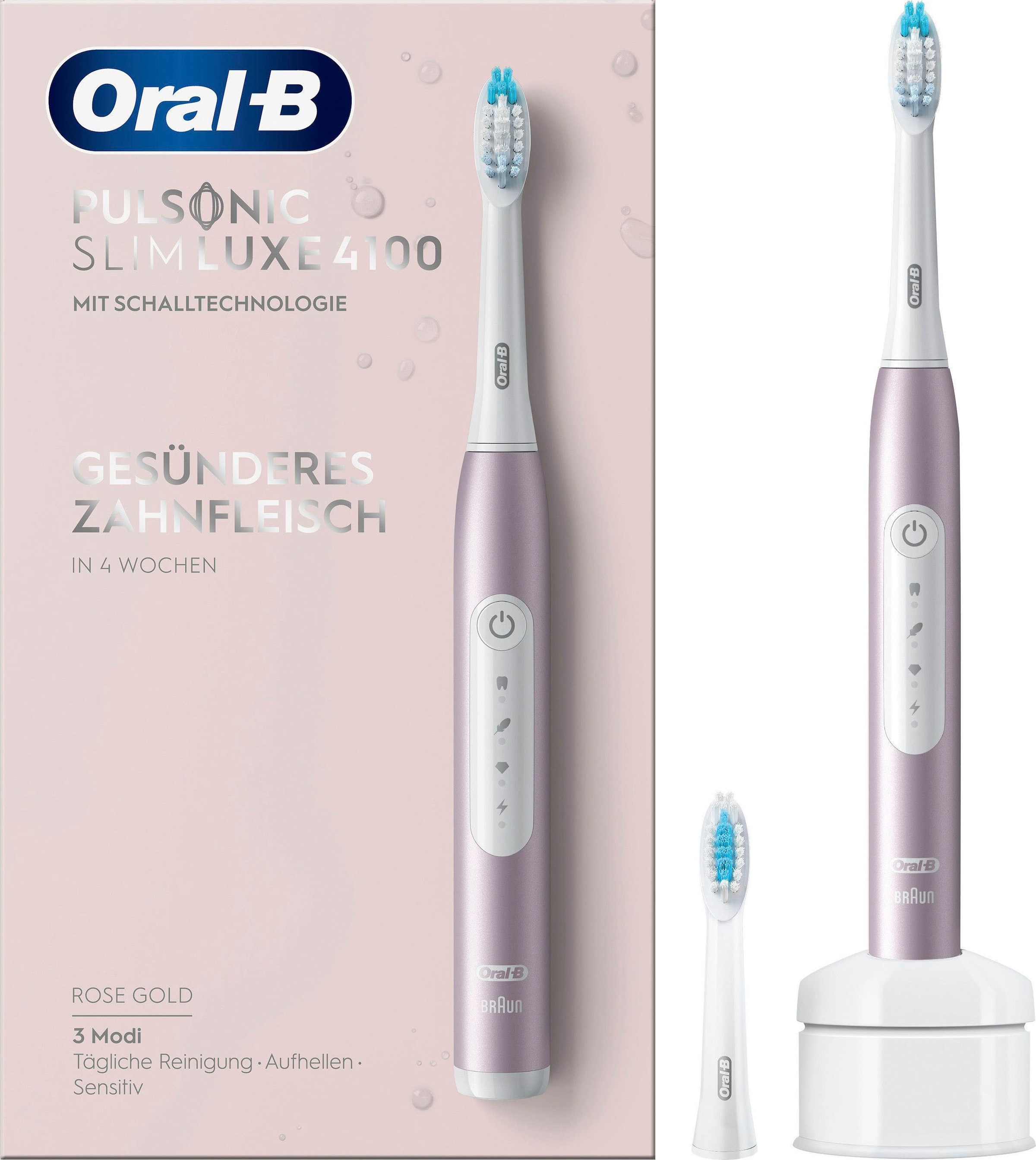 Oral-B Schallzahnbürste »Pulsonic Slim Luxe 4100«, 2 St. Aufsteckbürsten