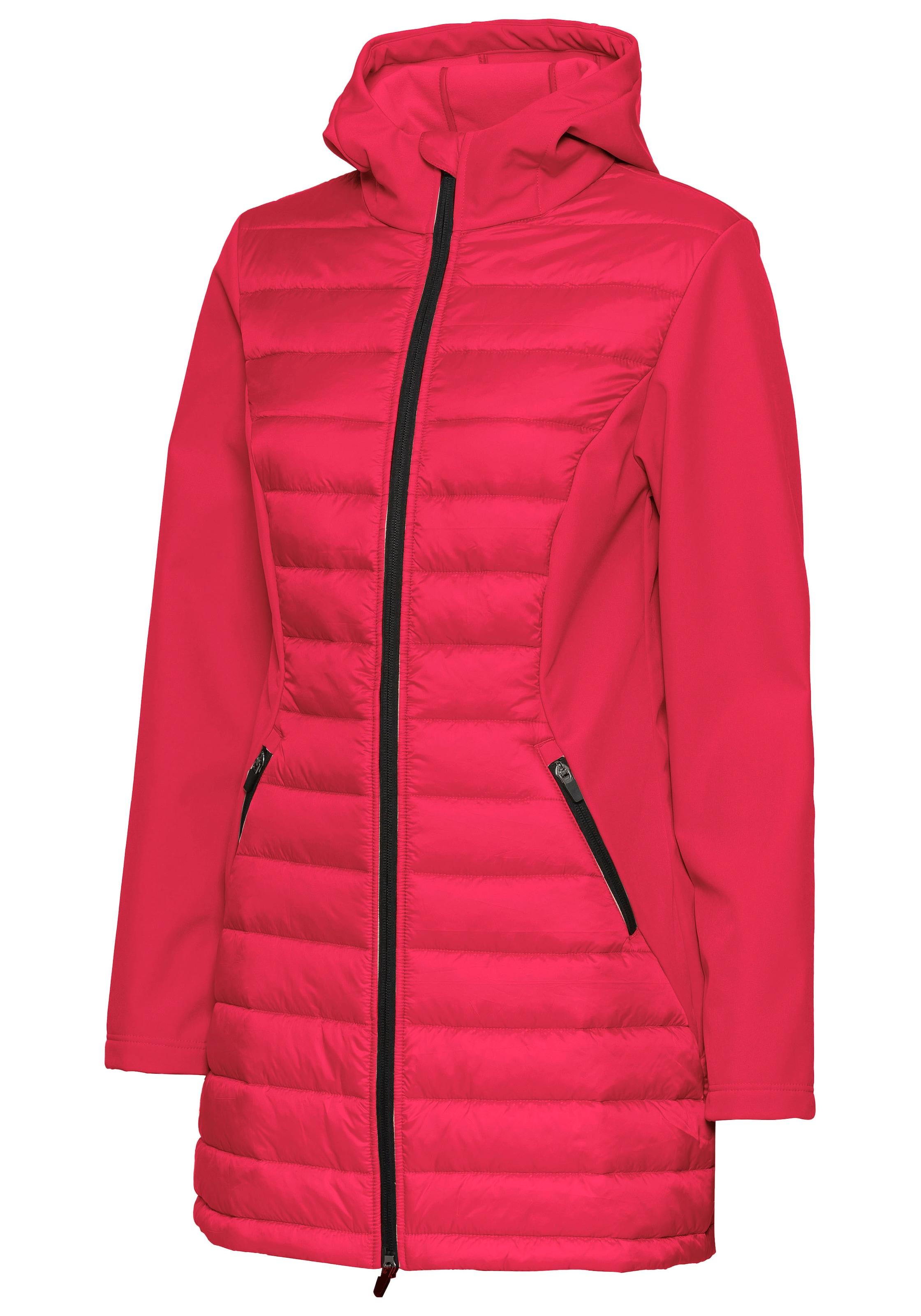 Vivance active Steppjacke, mit Kapuze, mit Ärmeln und Einsätzen aus Softshell-Material