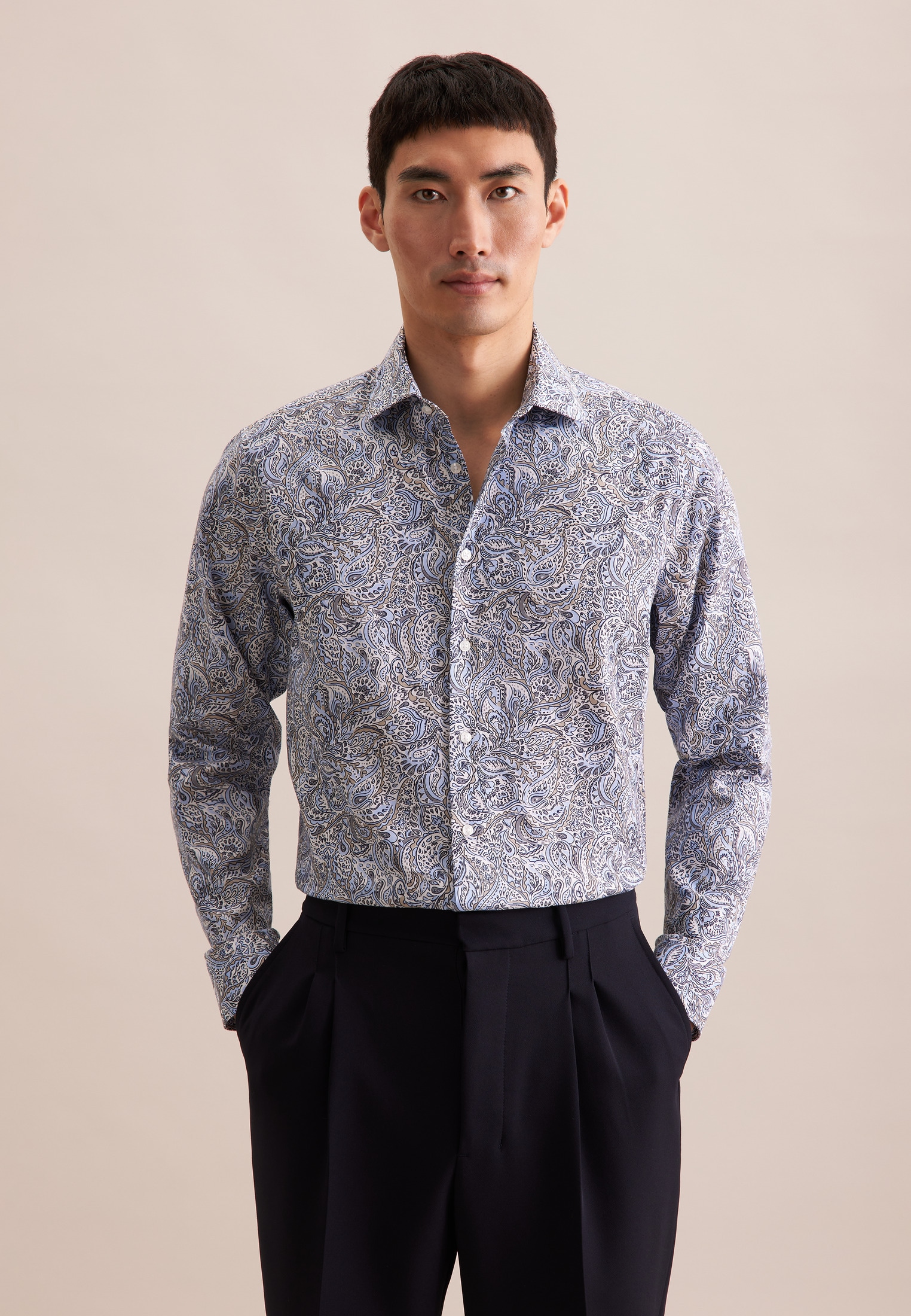 seidensticker Businesshemd »Comfort« Comfort 1/1 Kentkragen Floral