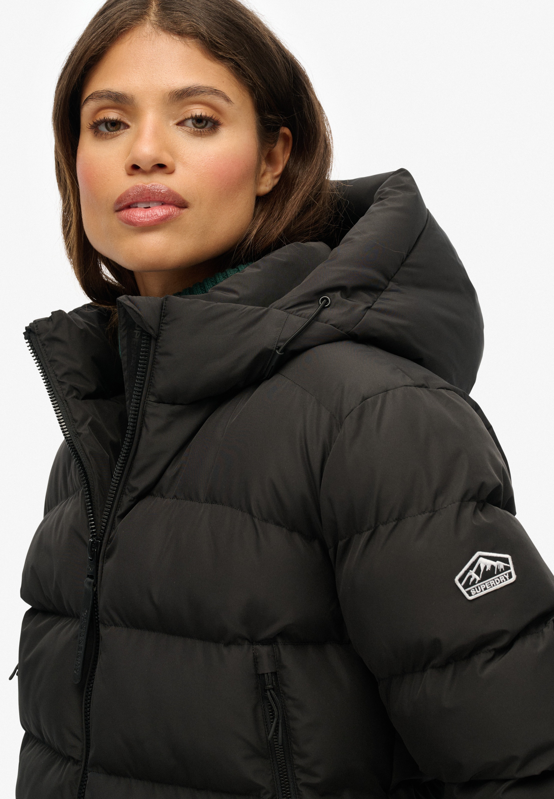 Superdry Steppjacke »HOODED SPORTS PUFFER JACKET«, mit Kapuze