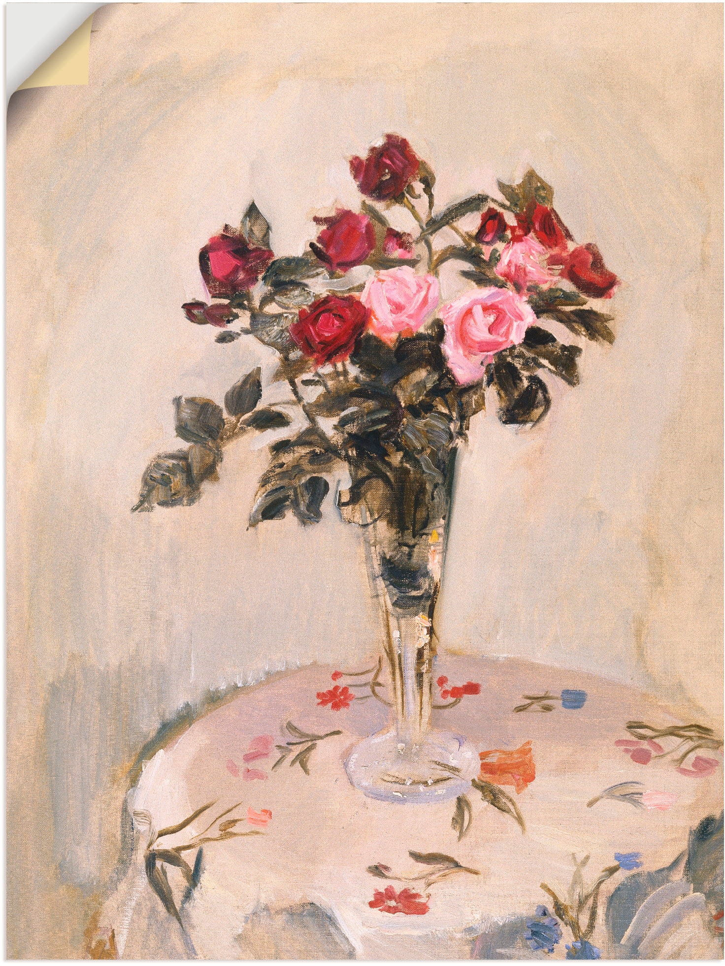 oder Artland (1 1904«, kaufen versch. »Stillleben online Jelmoli-Versand Blumen, Rosen. in Wandaufkleber Leinwandbild, Grössen Poster St.), als mit Wandbild |